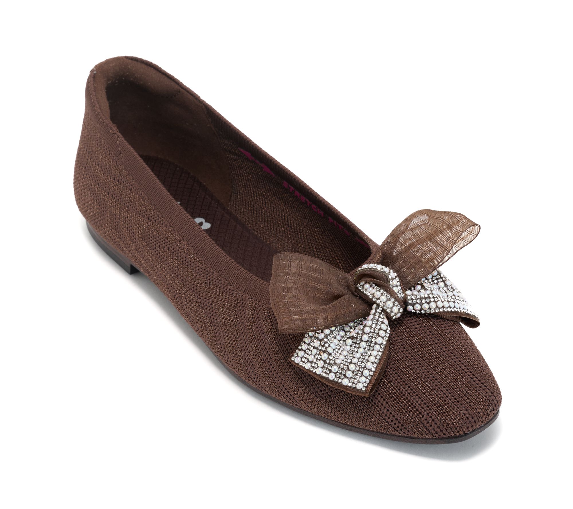 "As Is" Skechers Cleo Snip Recycled Vegan Textured Knit Flats