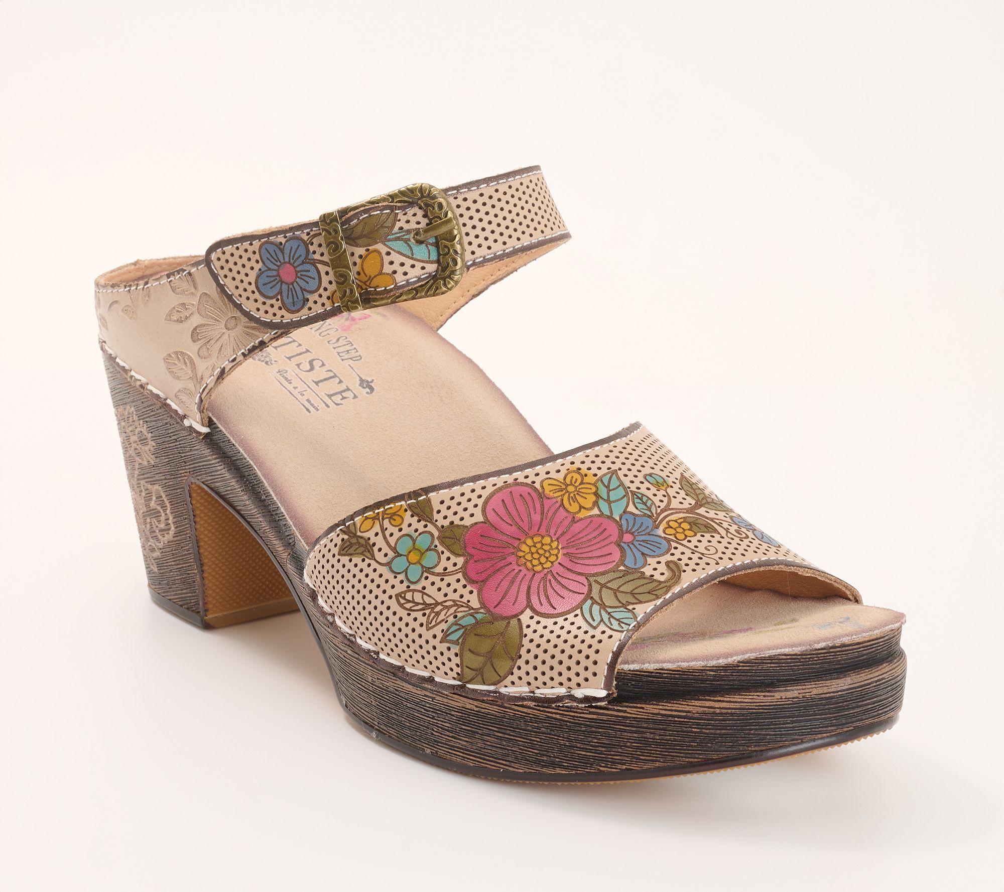 L'Artiste Leather Heeled Sandals - Japhette