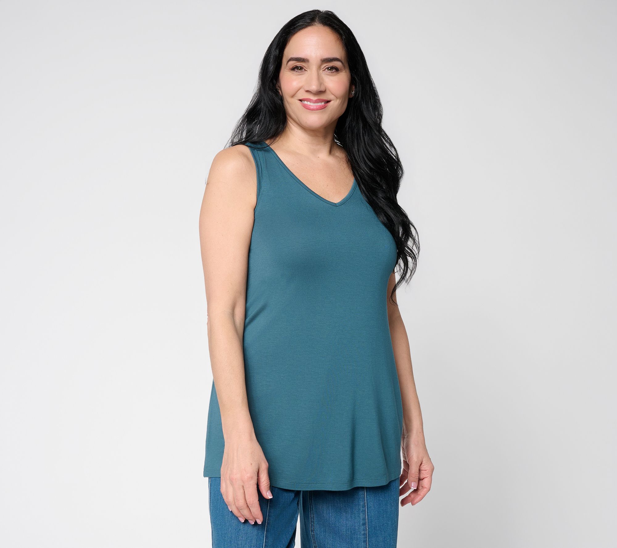  LOGO by Lori Goldstein V-Neck Knit Tank