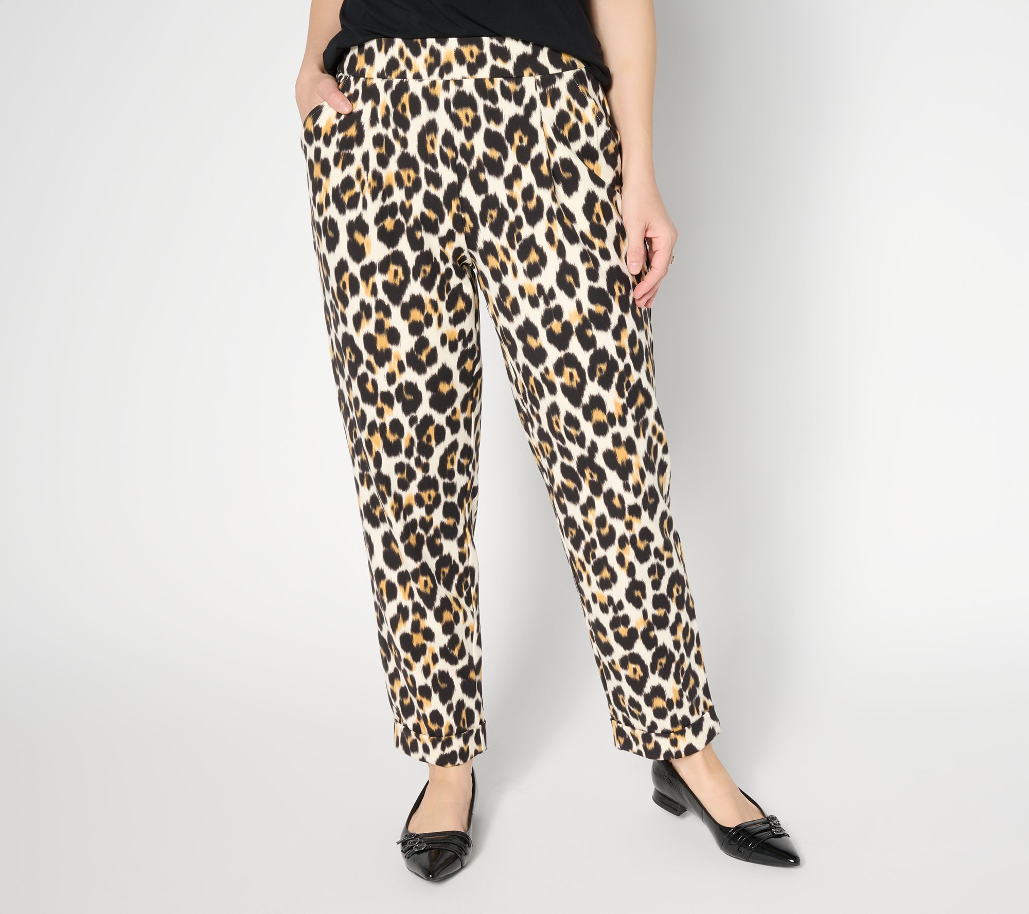 "As Is" nicole by Nicole Miller Pet Pull On Cuffed Pants