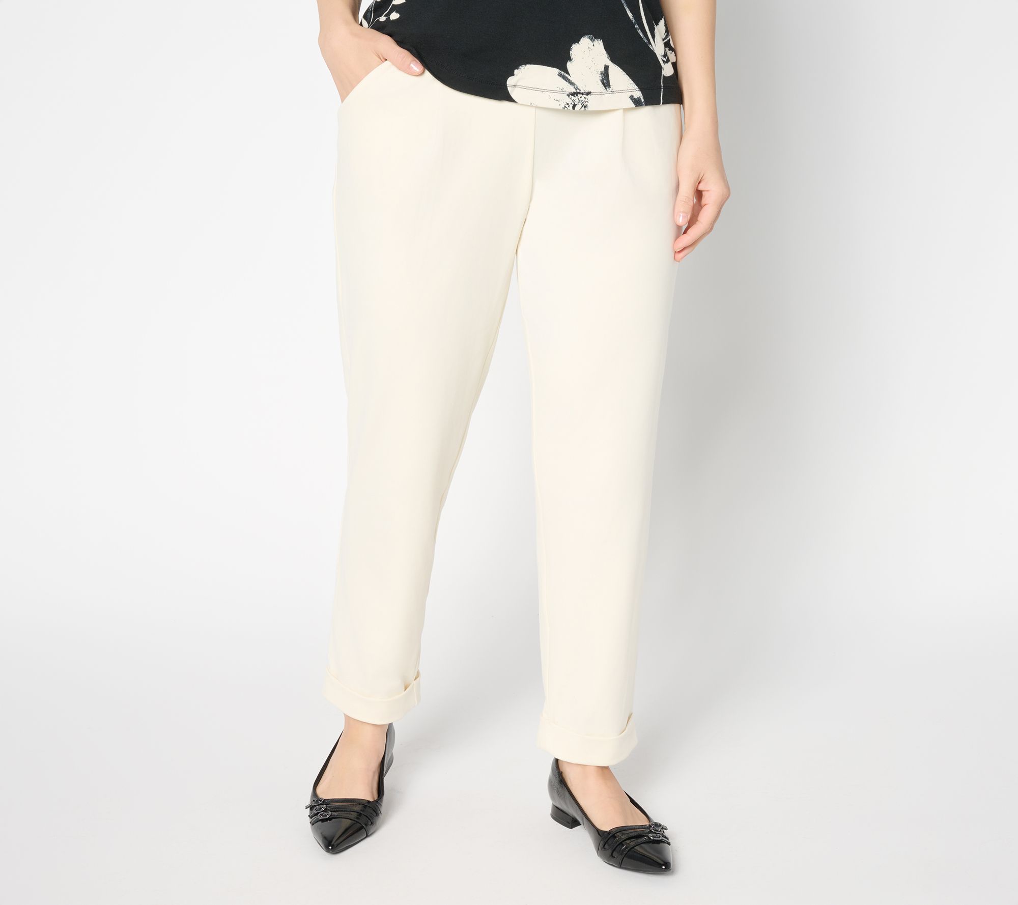 "As Is" nicole by Nicole Miller Pet Pull On Cuffed Pants