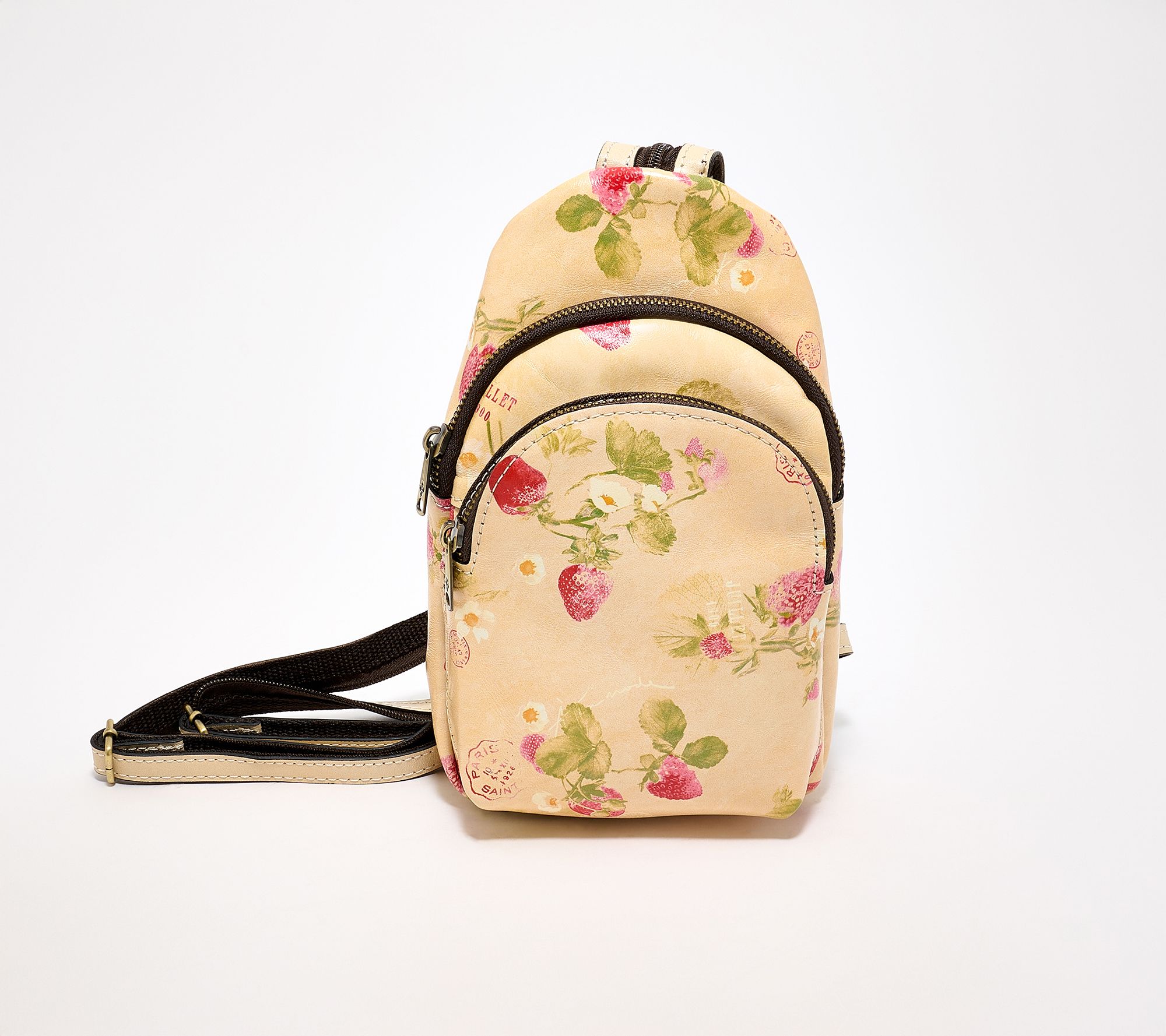 "As Is" Patricia Nash Annalie Leather Convertible Sling Backpack