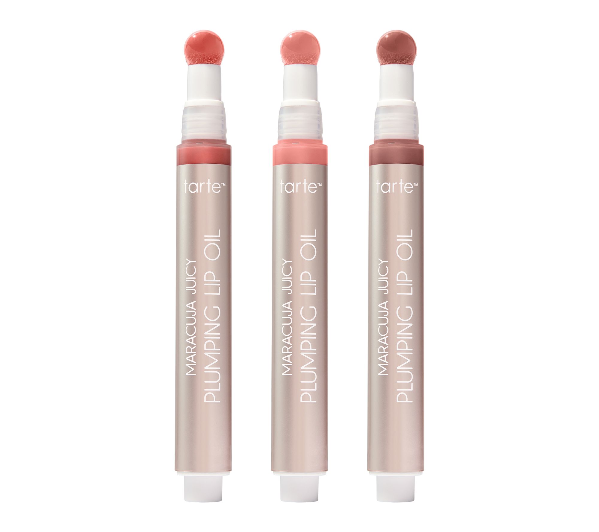 tarte maracuja juicy plumping lip oil summer neutrals trio
