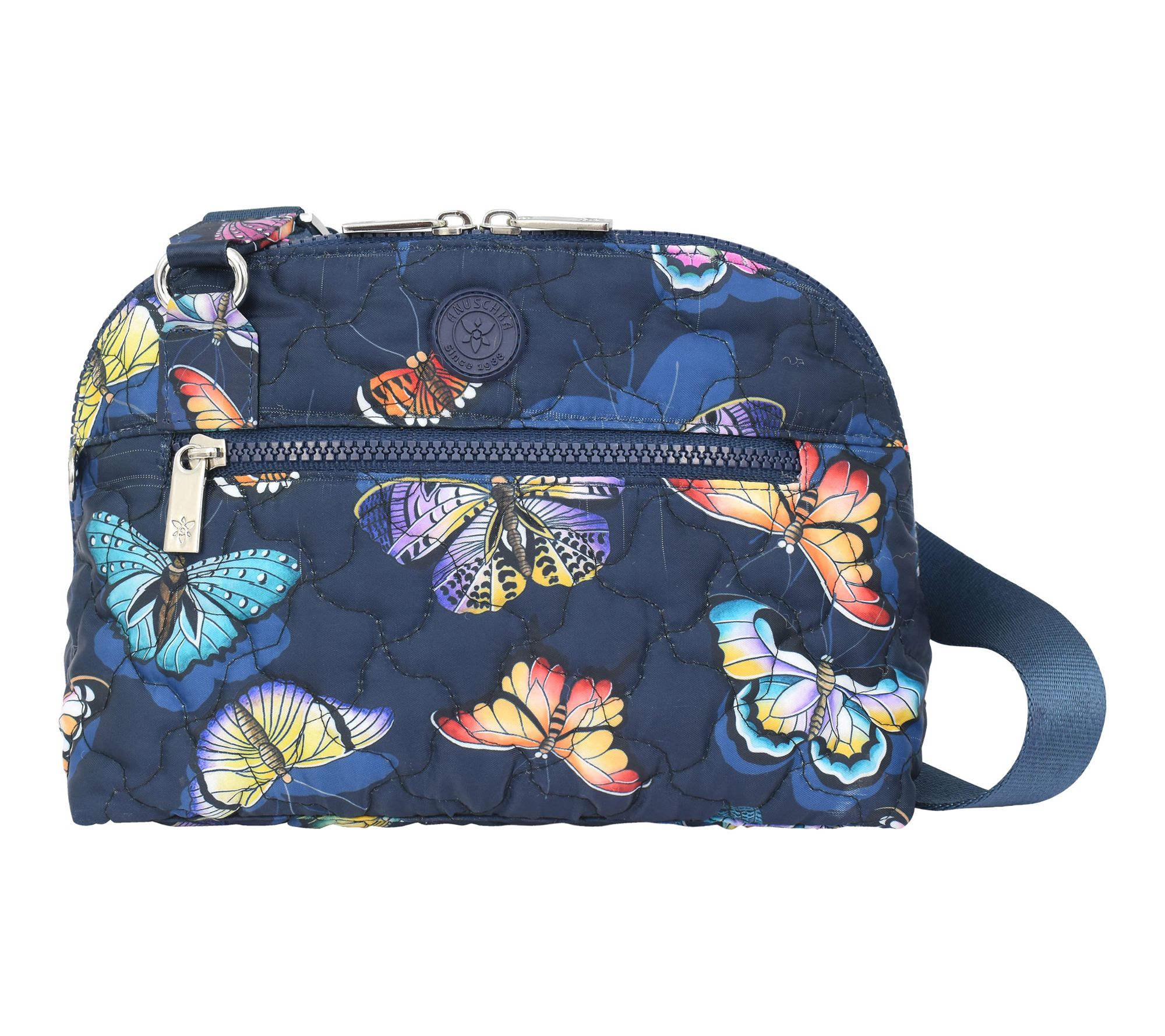 Anuschka Wanderlust Quilted Fabric Dome Crossbody
