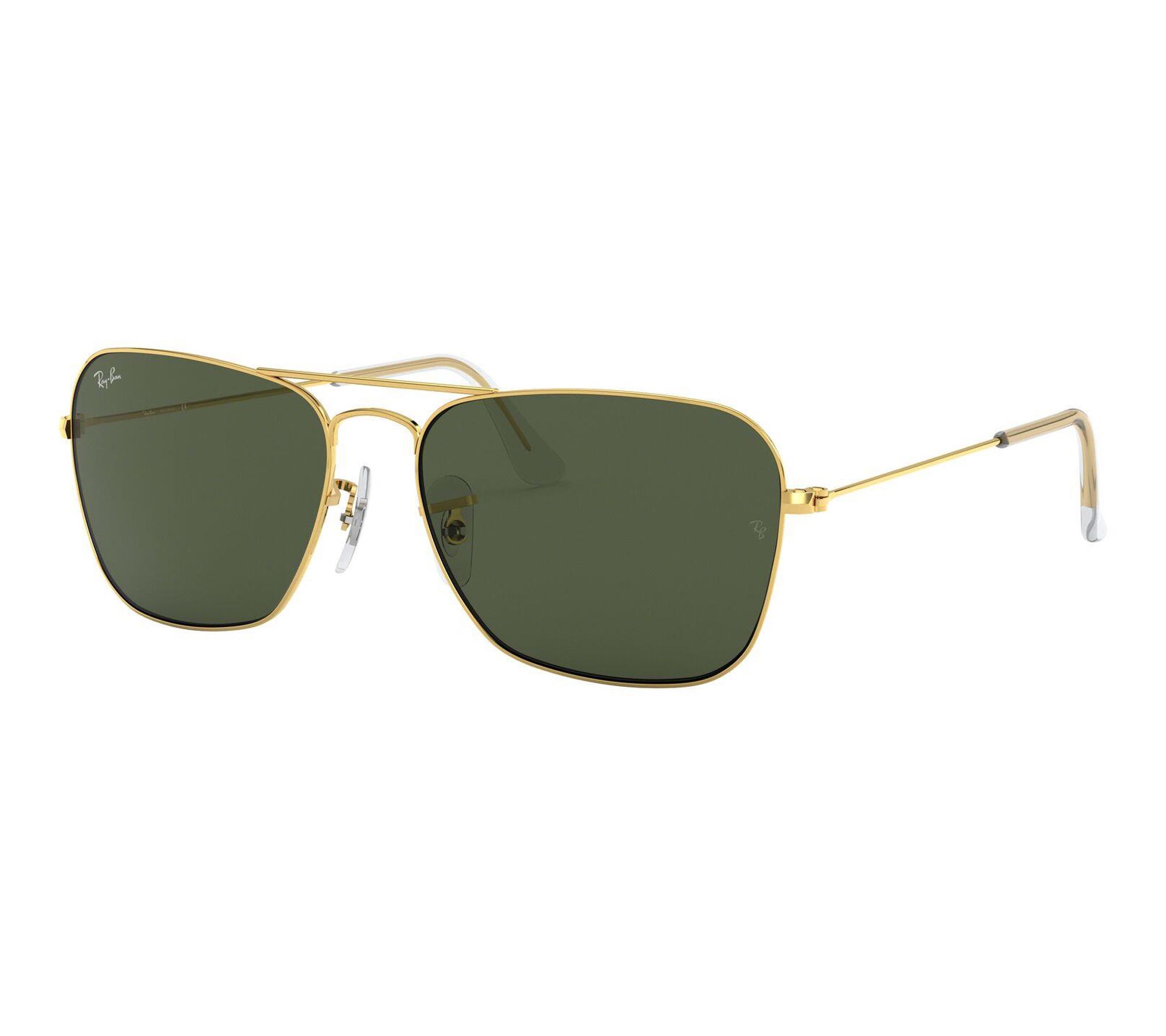 Ray-Ban Caravan Sunglasses- Polished Gold/Green-58mm - QVC.com