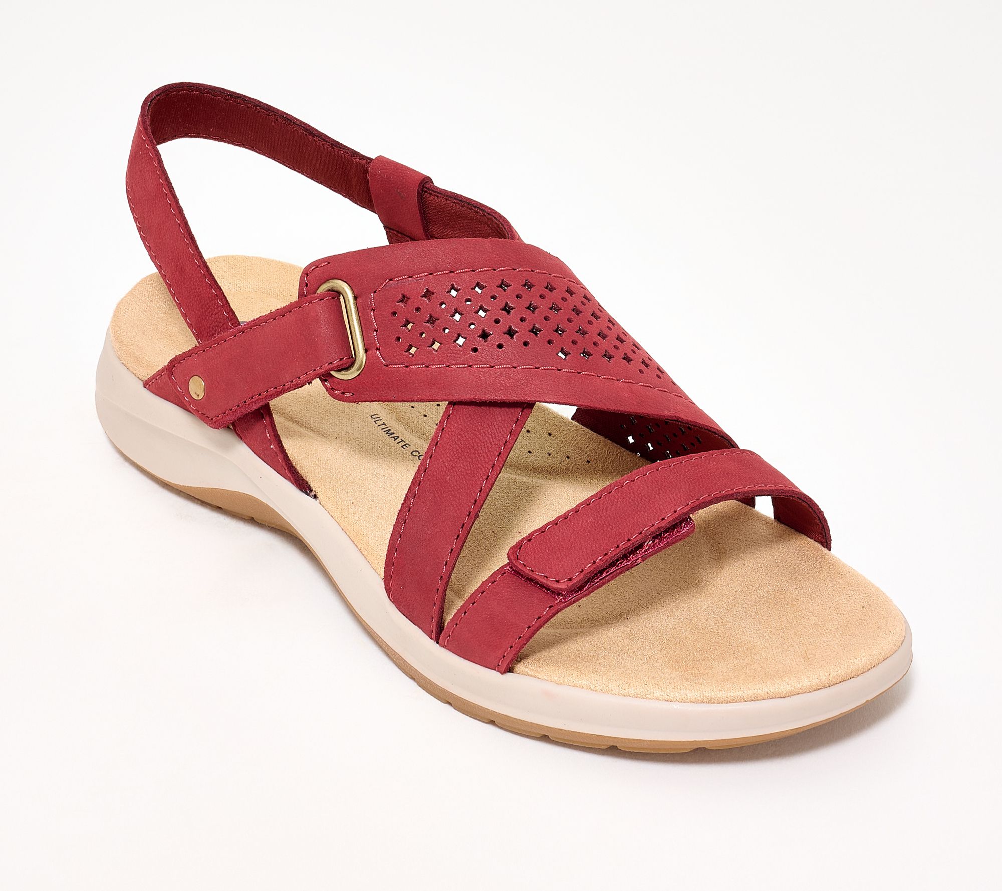 "As Is" Clarks Collection Adjustable Leather Sandals -Maelynn Brook