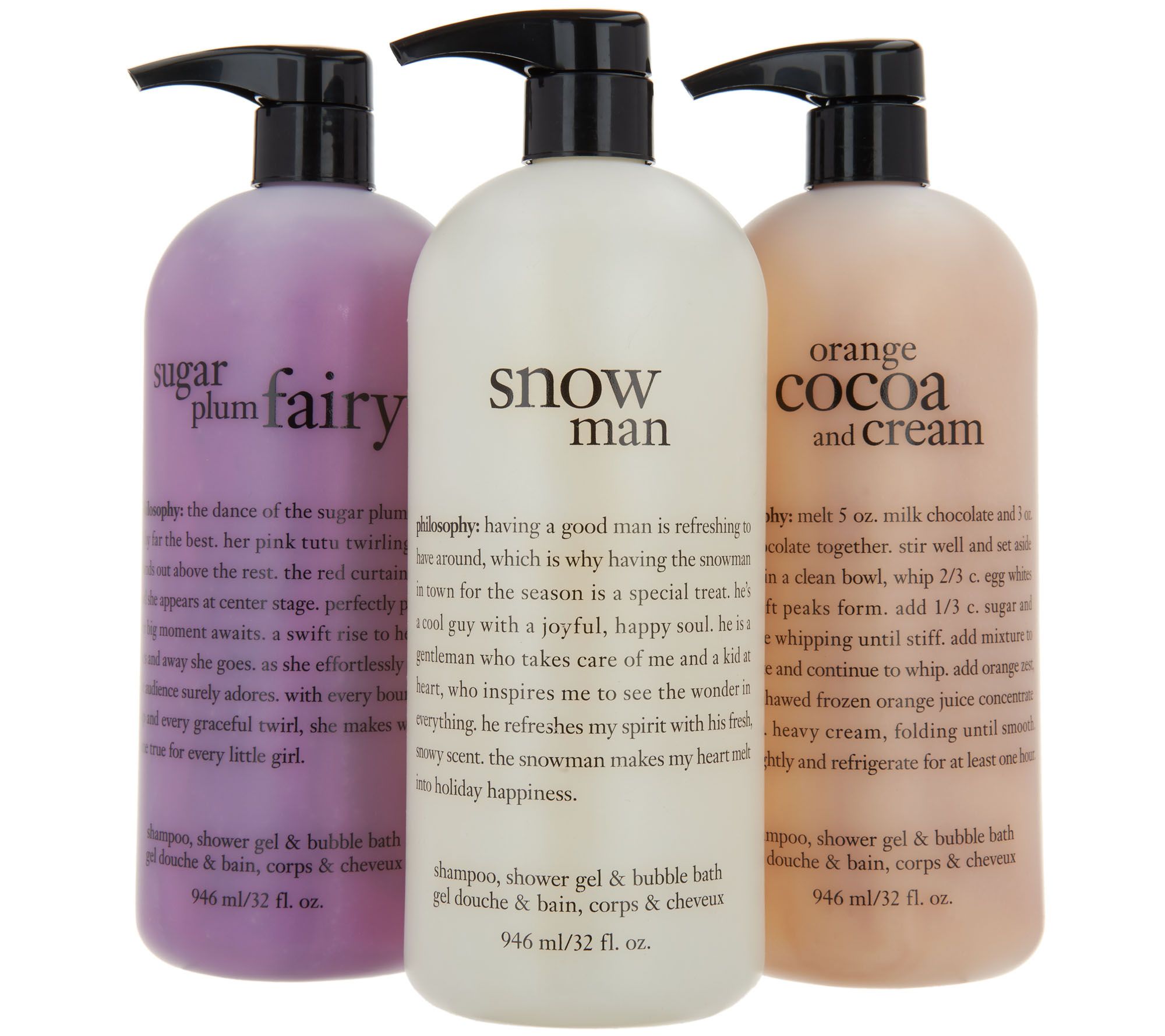 philosophy super-size shower gel trio - Page 1 — QVC.com