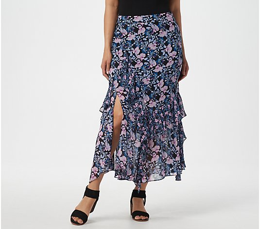 Vince Camuto Ruffle Charming Floral Skirt