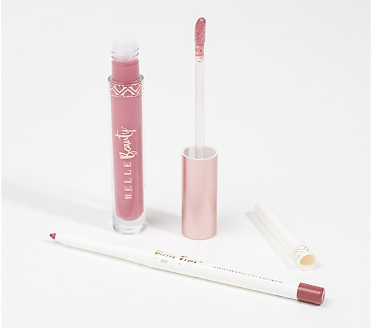 Belle Beauty by Kim Gravel 2-pc Lip Liner & Lip Gloss Set