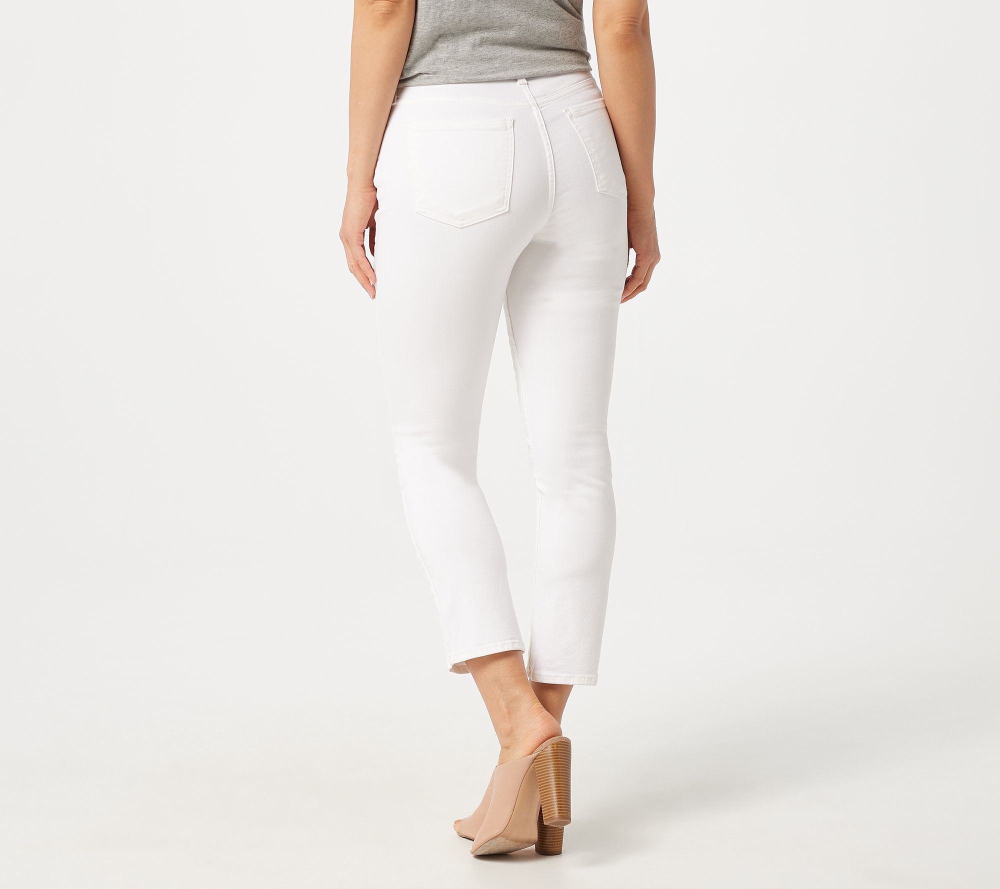 Jen7 by 7 for All Mankind Ankle Straight Jeans - White - QVC.com