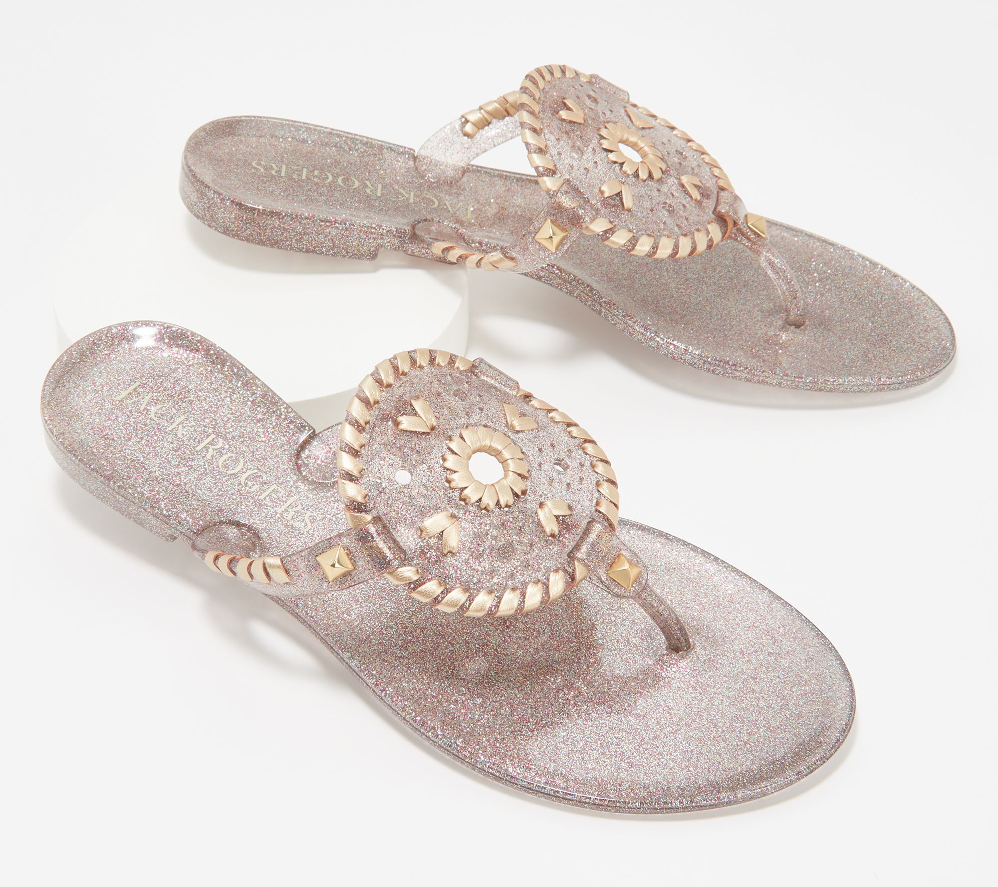 Details about   Brand New jack rogers  georgica Jelly Lavender Pink/White Thong Sandals Size 8 9