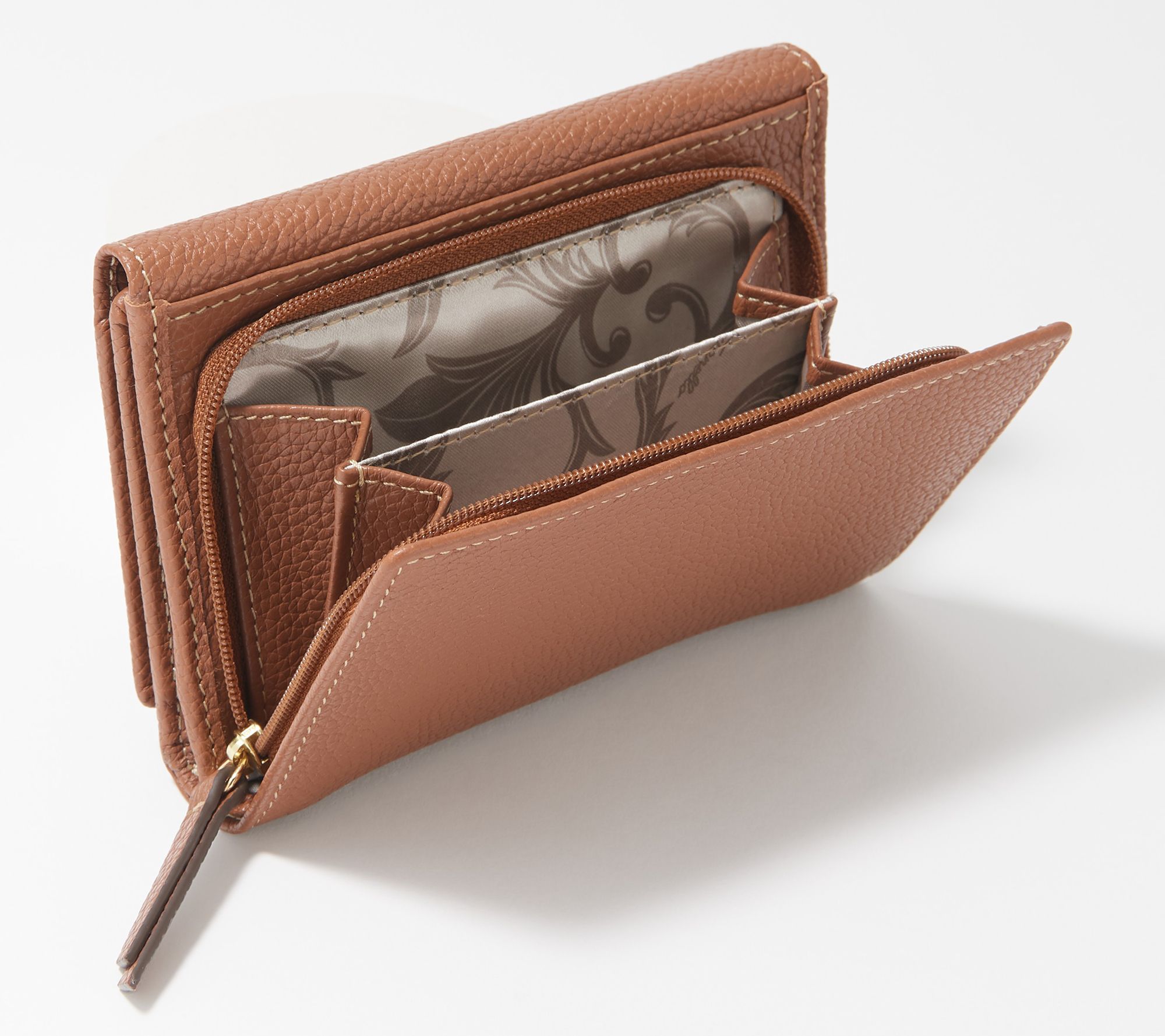Tignanello Leather Astor TriFold Wallet - QVC.com