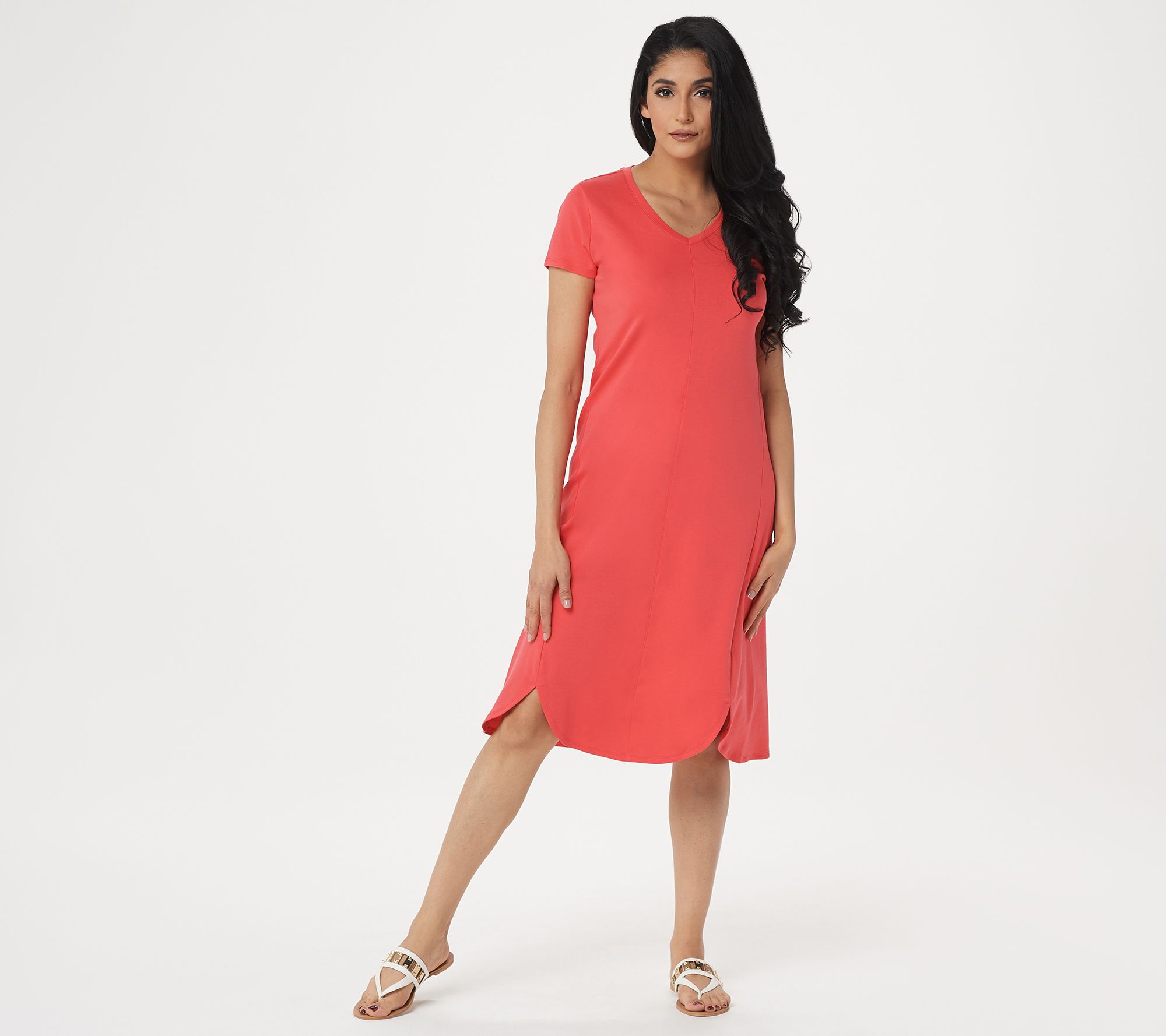 tulip hem midi dress