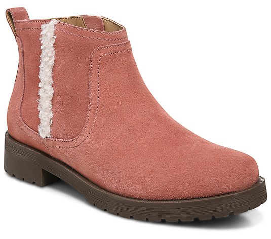 Vionic Water-Repellent Suede Lug Boots - Aslynn