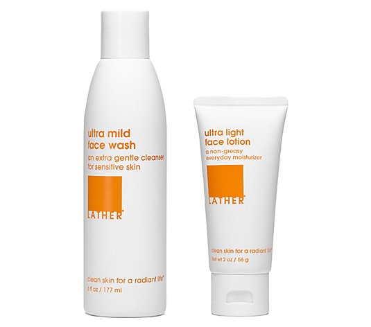 LATHER Ultra Mild Face Wash & Ultra Light Face Lotion