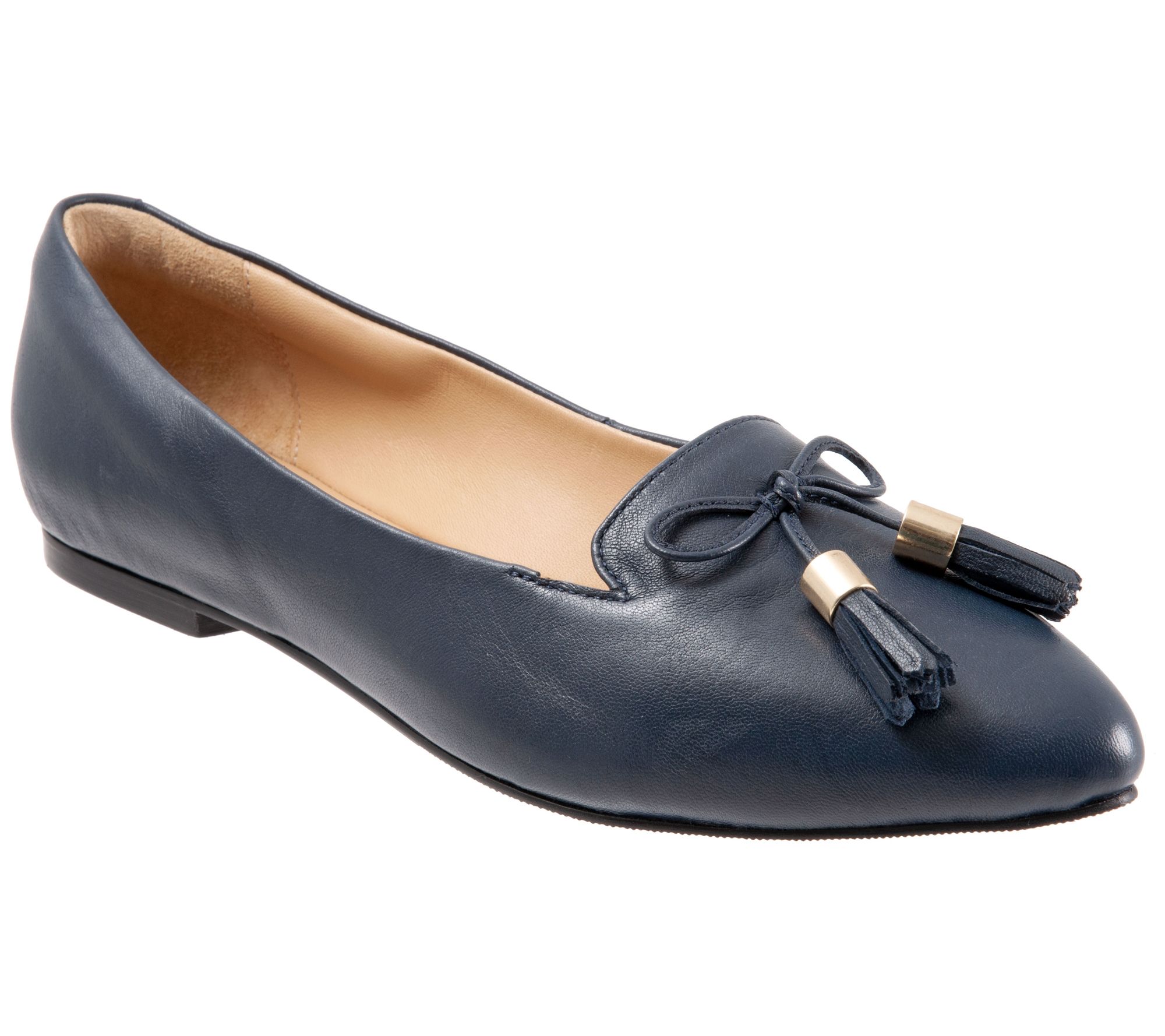 Trotters Pointy Toe Leather Loafers - Hope