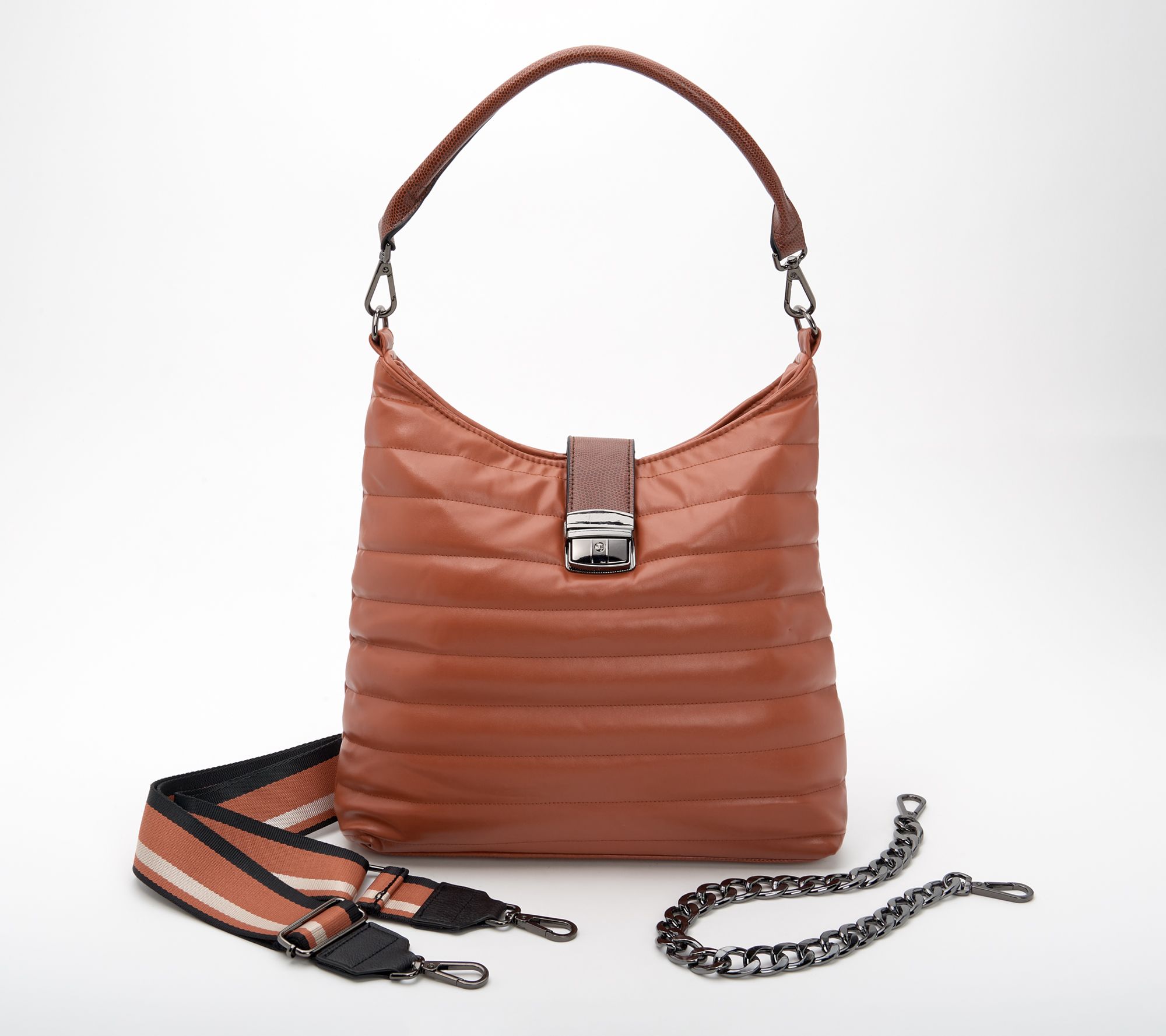 "As Is" Think Royln Faux Leather Hobo with Three Straps