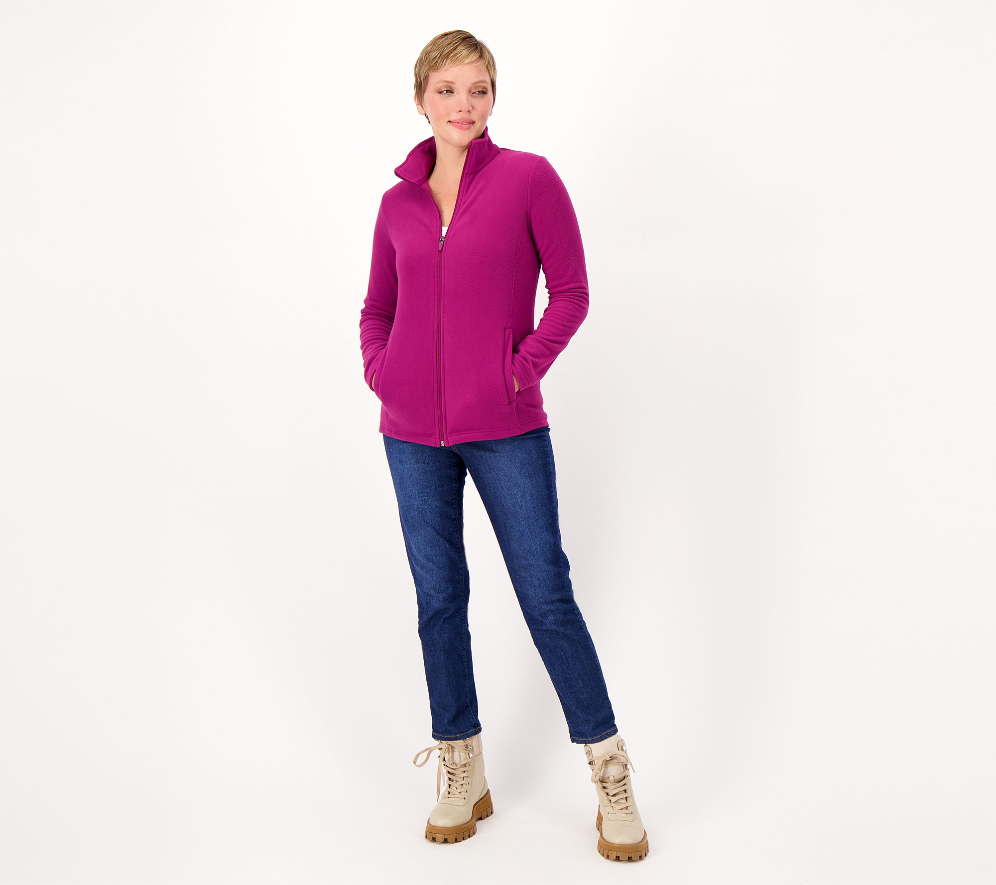 "As Is" Lands' End Tall Fleece Zip Front Jacket