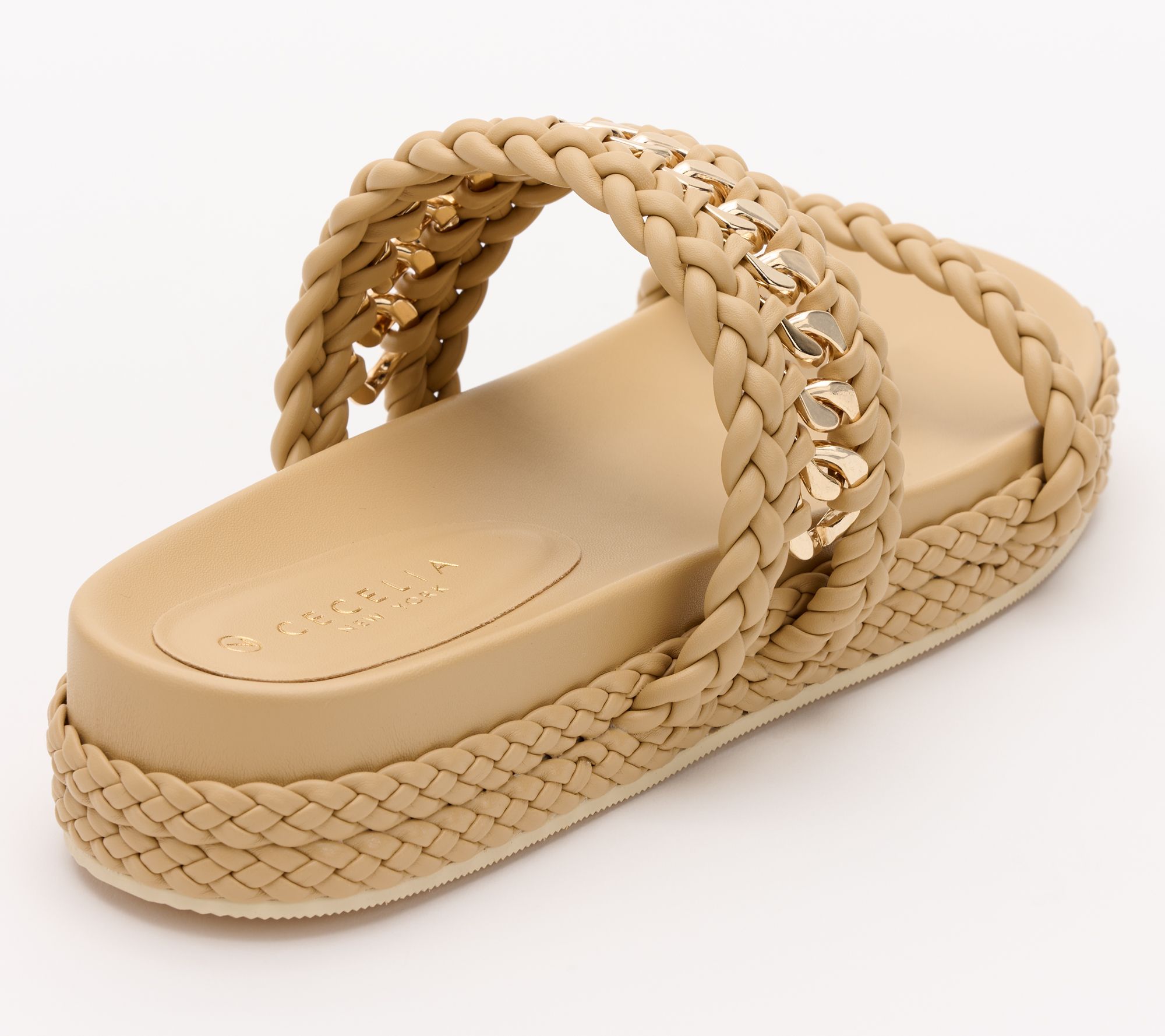 Cecelia New York Leather Woven Sandals - Penny - QVC.com