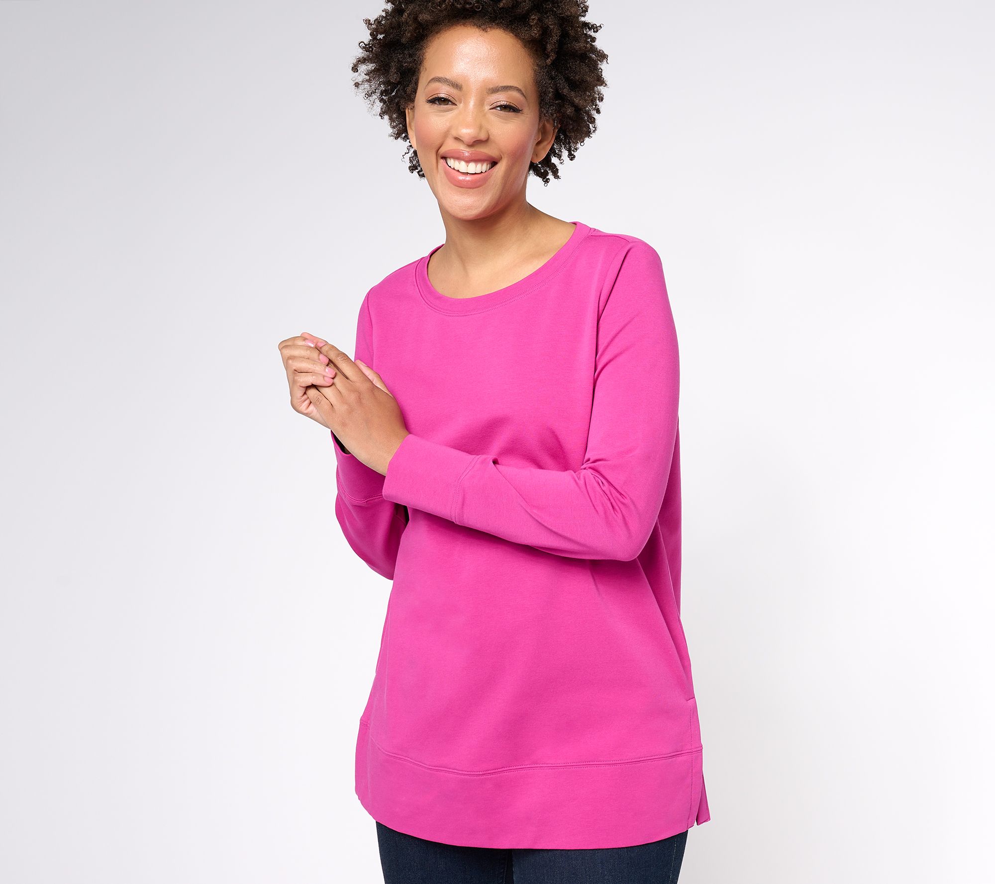 Belle by Kim Gravel French Terry Long Sleeve Sweatshirt