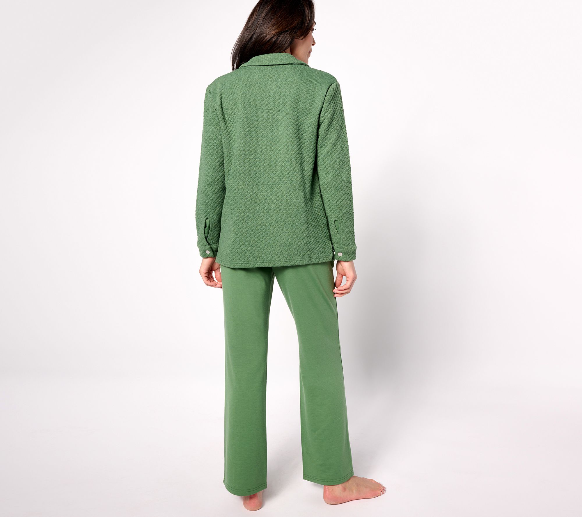 Women's Plus Size 2 Piece Velour Tracksuit Set Green 2x - White Mark :  Target