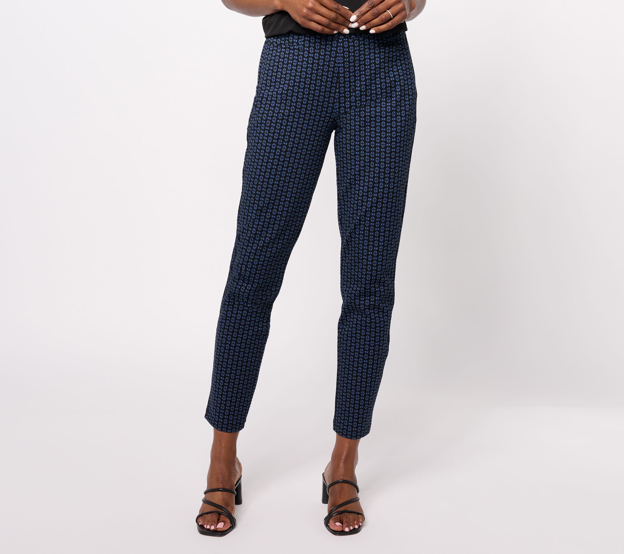 "As Is" Susan Graver Weekend Petite Premium Stretch Ava Ankle Pants