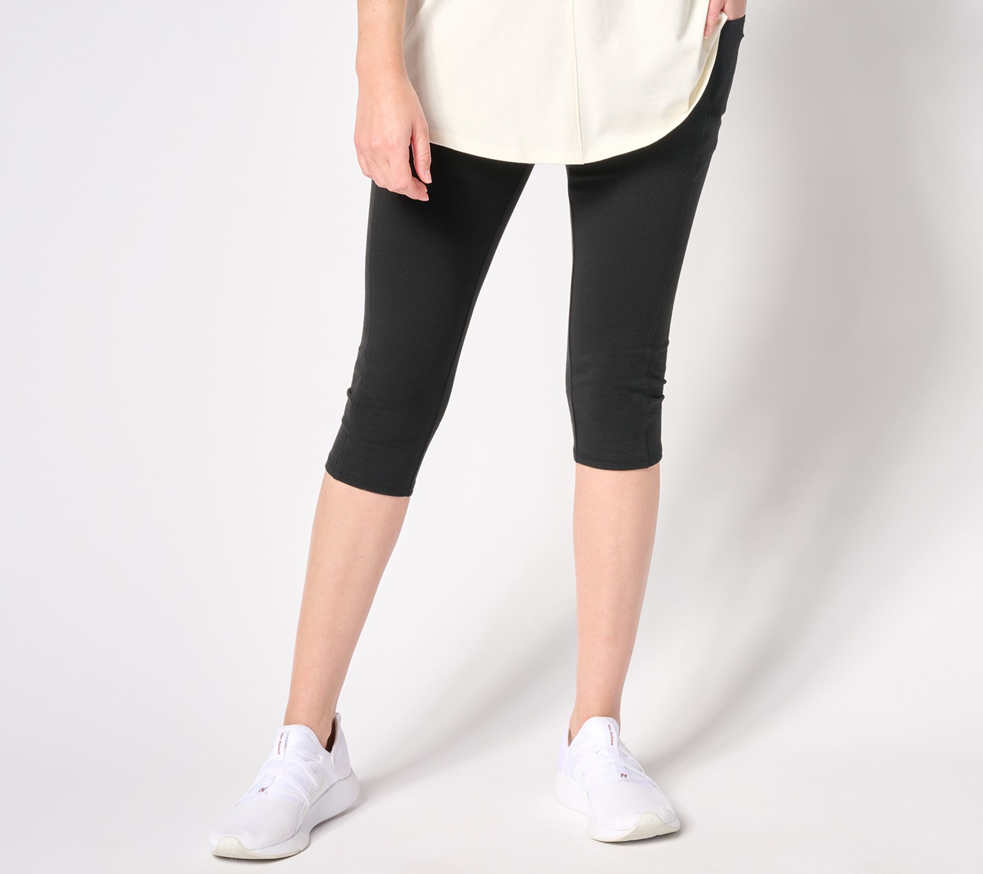 Denim & Co. Active Duo Stretch Leggings with Side Pocket on QVC