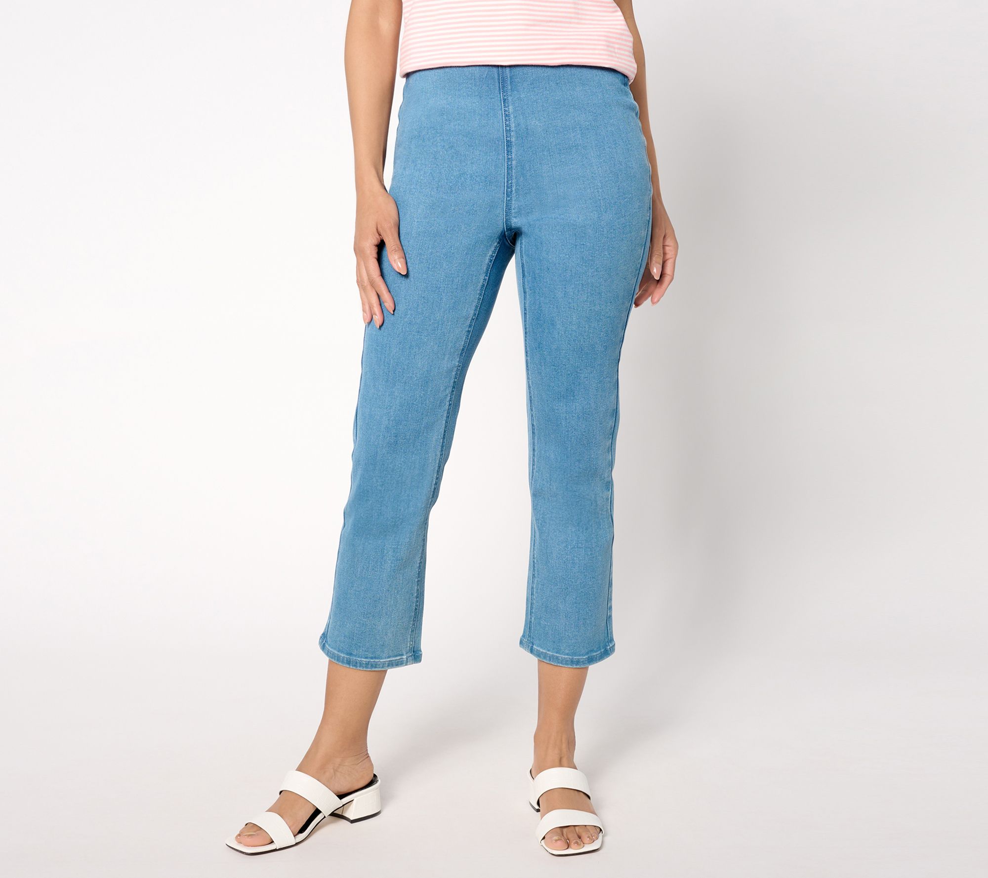 Denim & Co. Signature Petite Perfect Flex Cropped Jeans