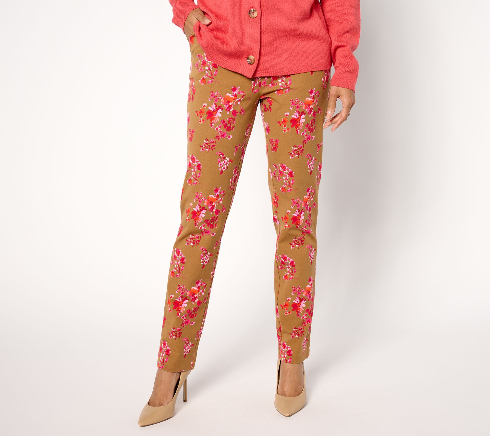 Isaac Mizrahi Live! Tall 24/7 Stretch Straight Leg Printed Pants