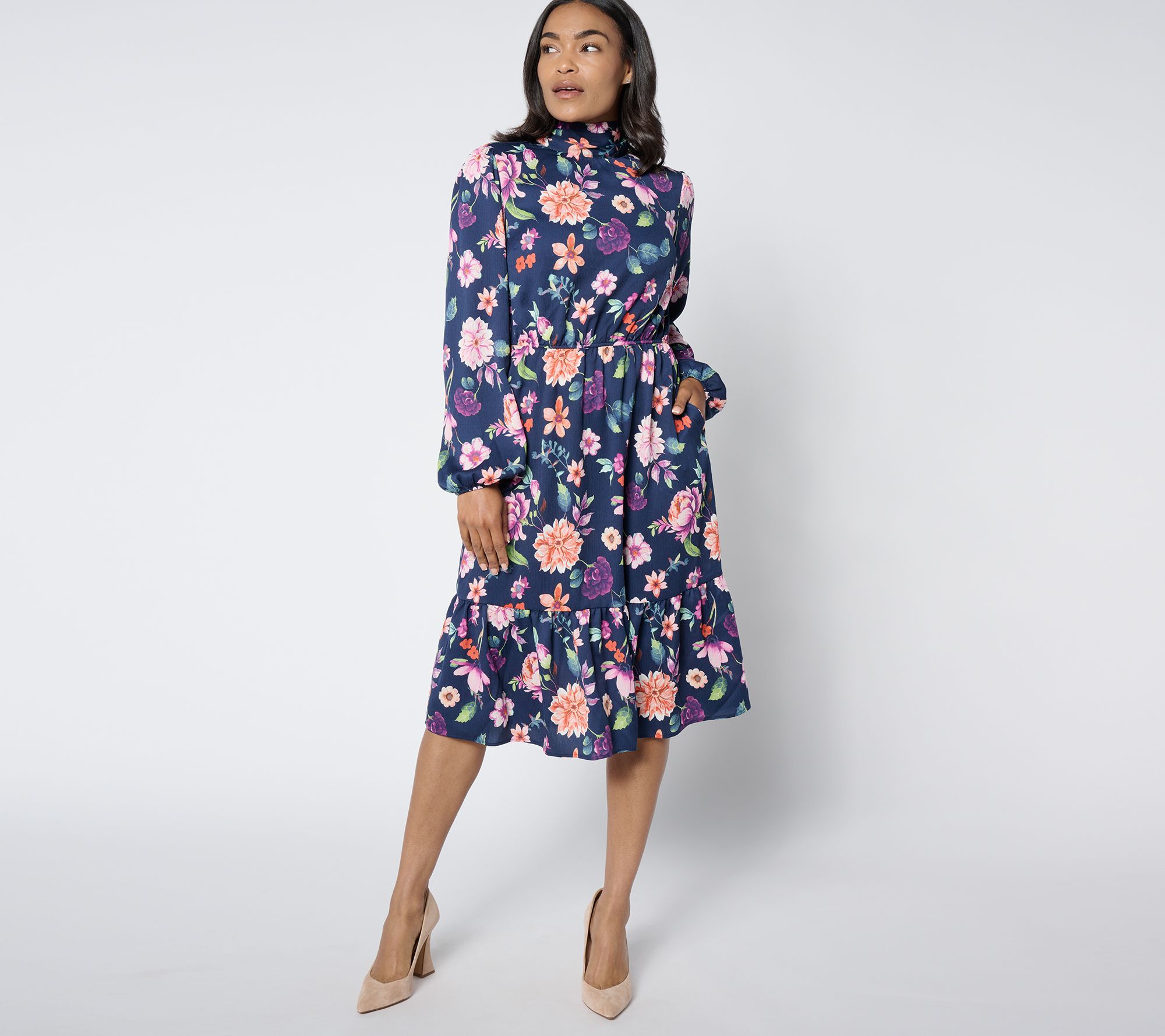 Studio Park X Ali Carr Tiered Ruffle Dress with Bow