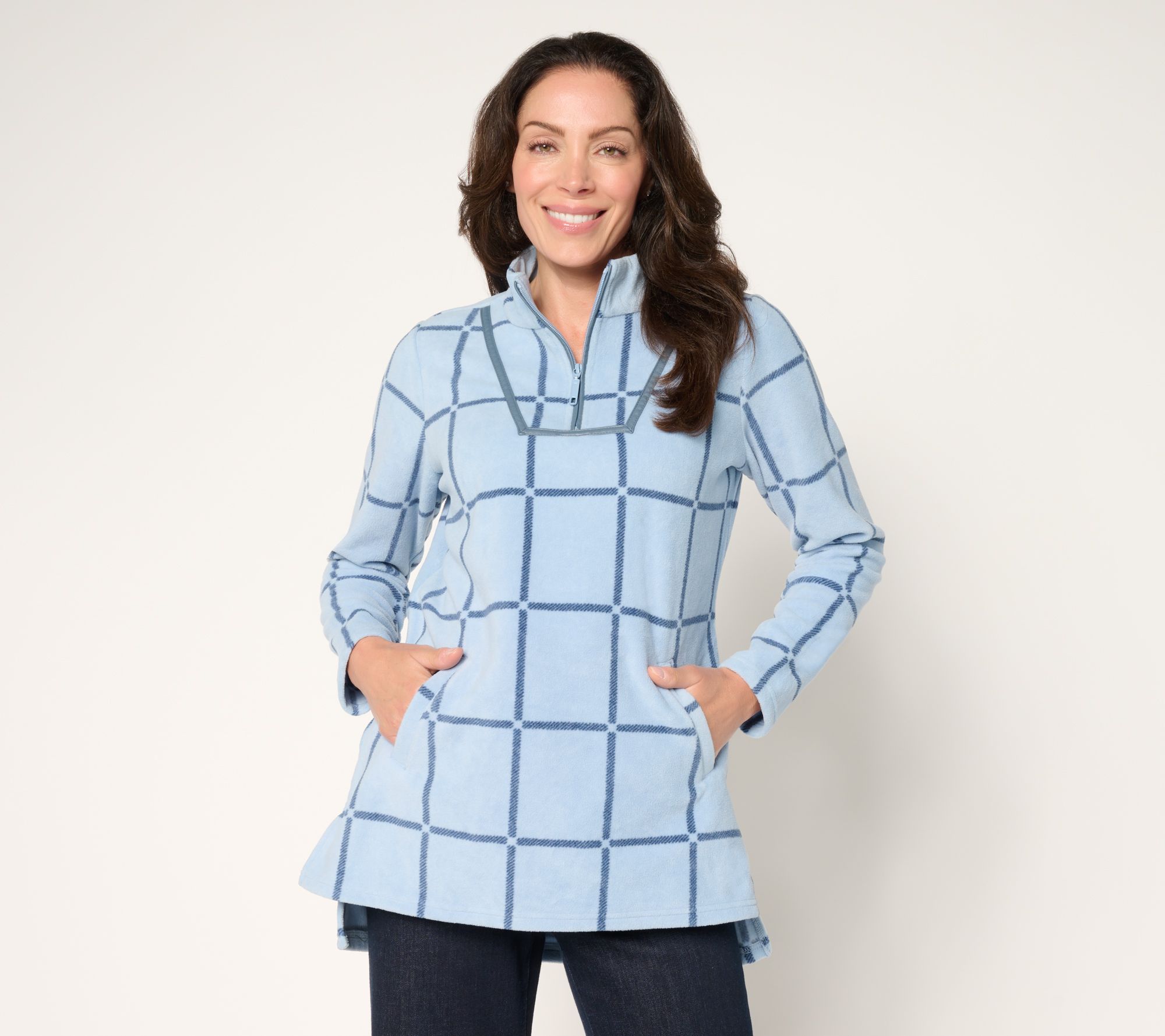Susan Graver Printed Fleece Pullover Tunic