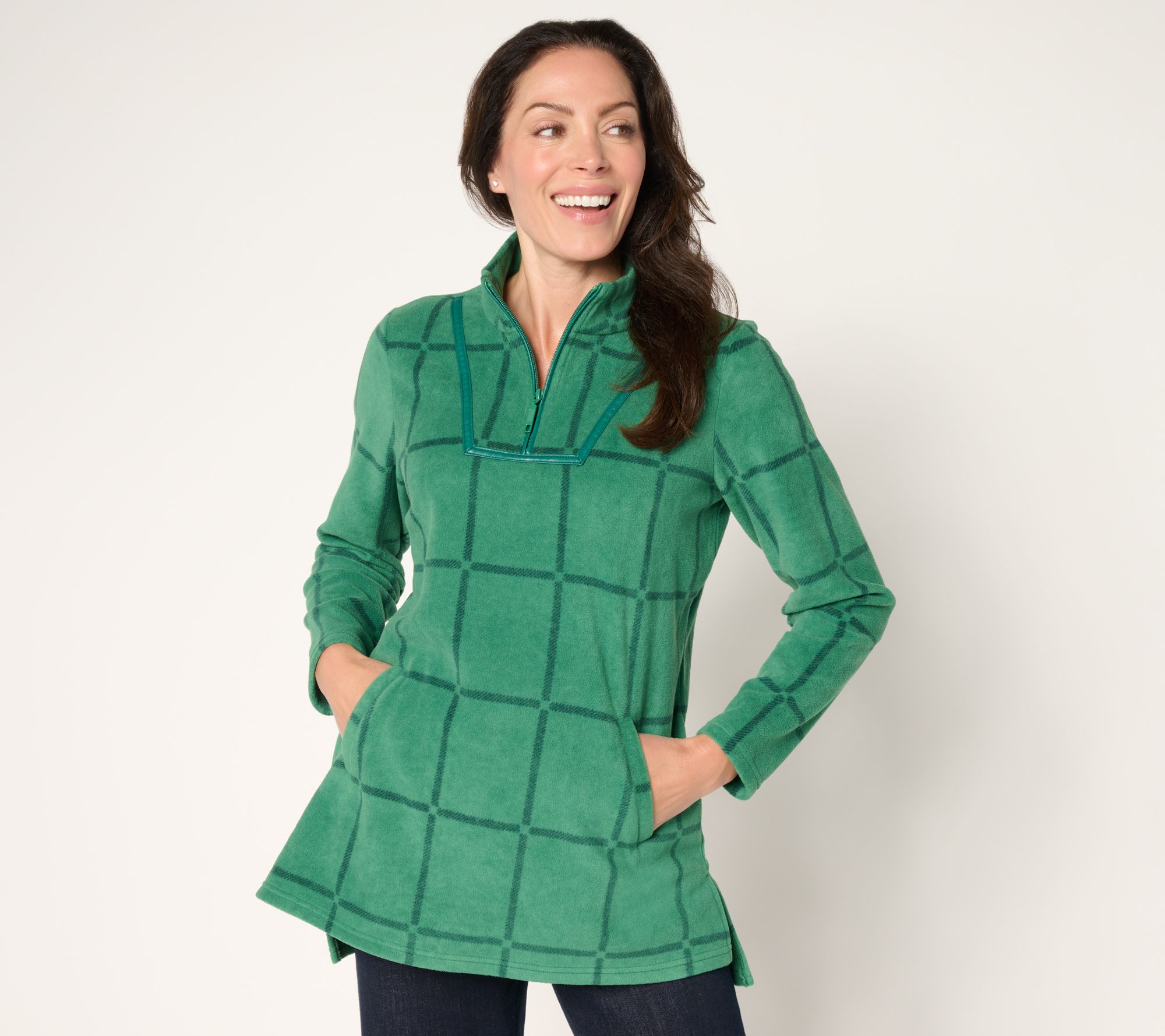 Susan Graver Printed Fleece Pullover Tunic