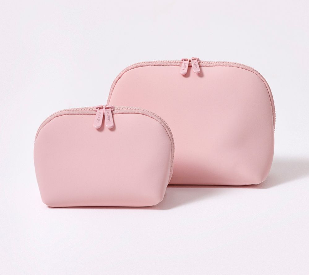 Pop Ups Brand Washable Neoprene Cosmetic Zip Pouch Set