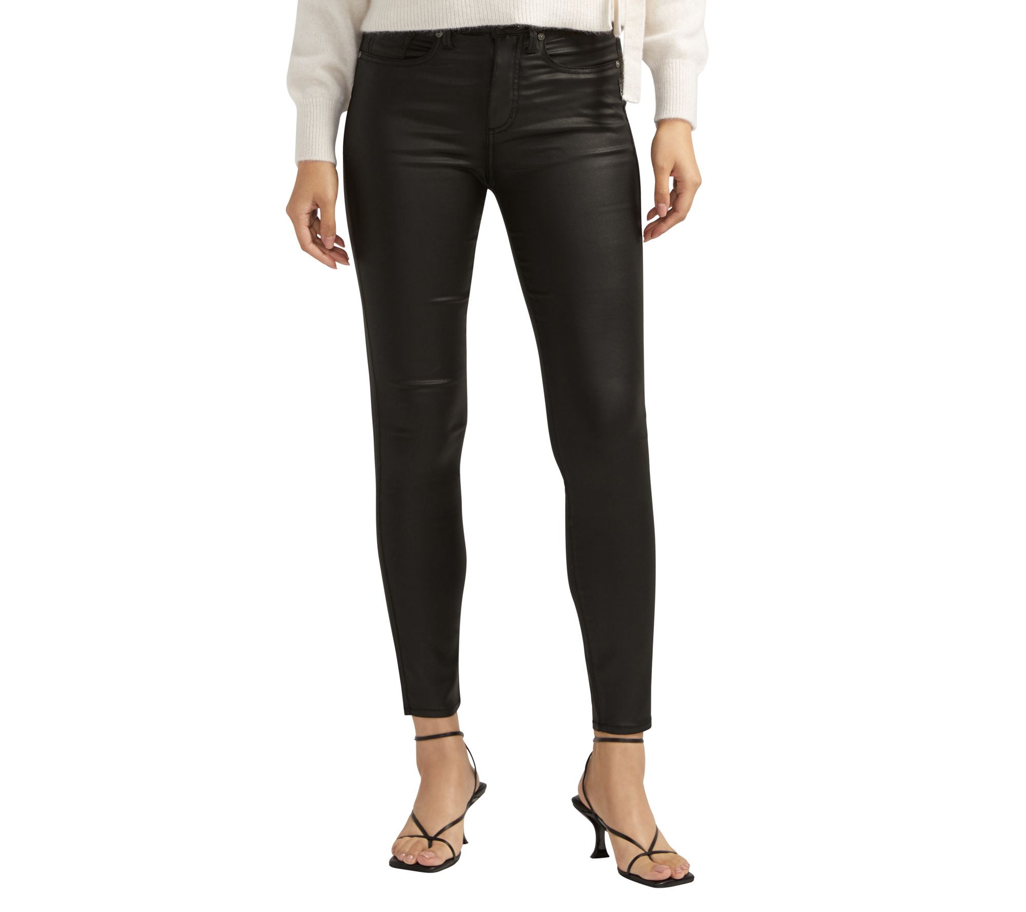 Silver Jeans Co. Isbister High Rise Coated Skin ny Pants