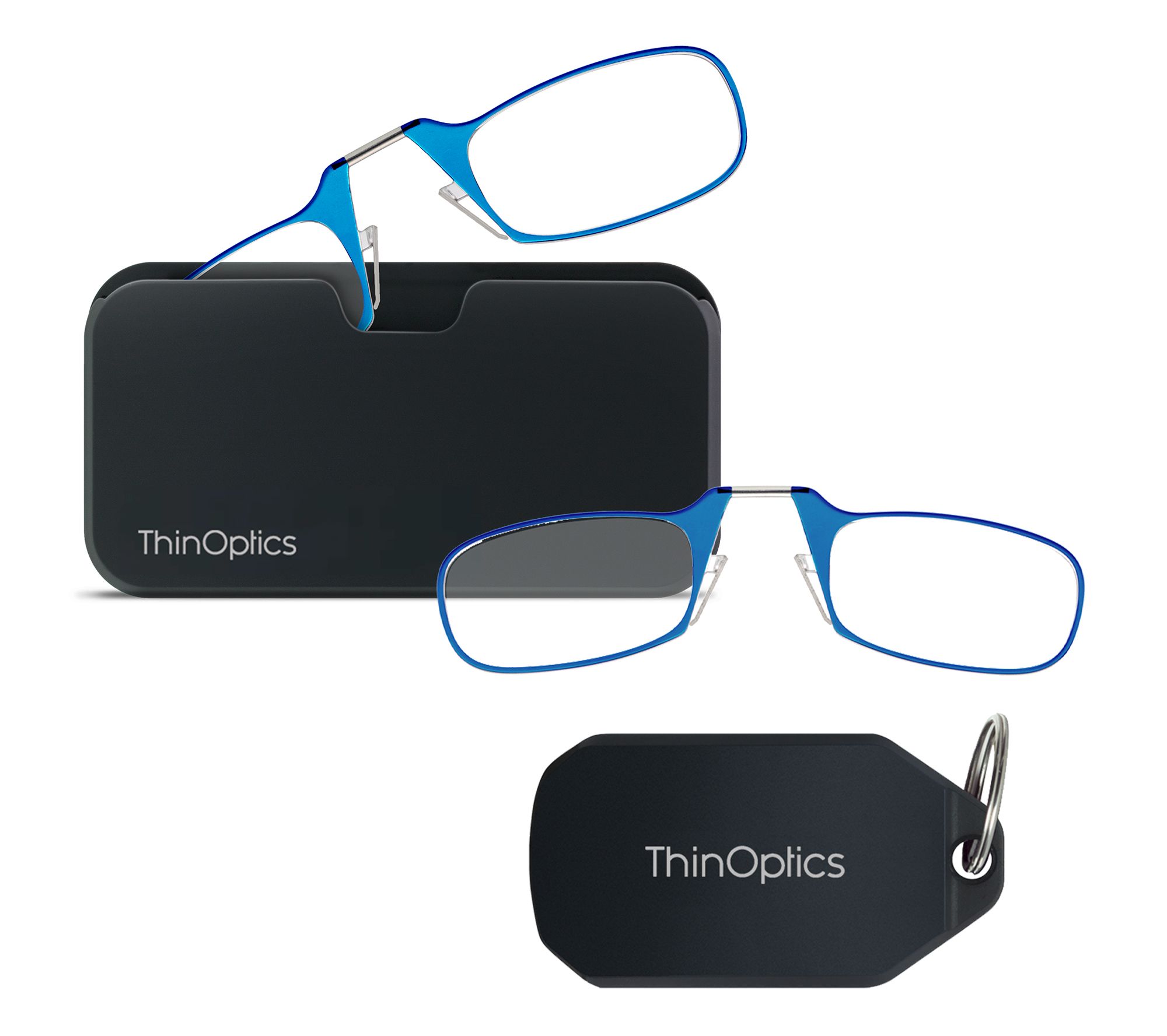 ThinOptics Set of 2 Readers with Phone and Keychain Cases