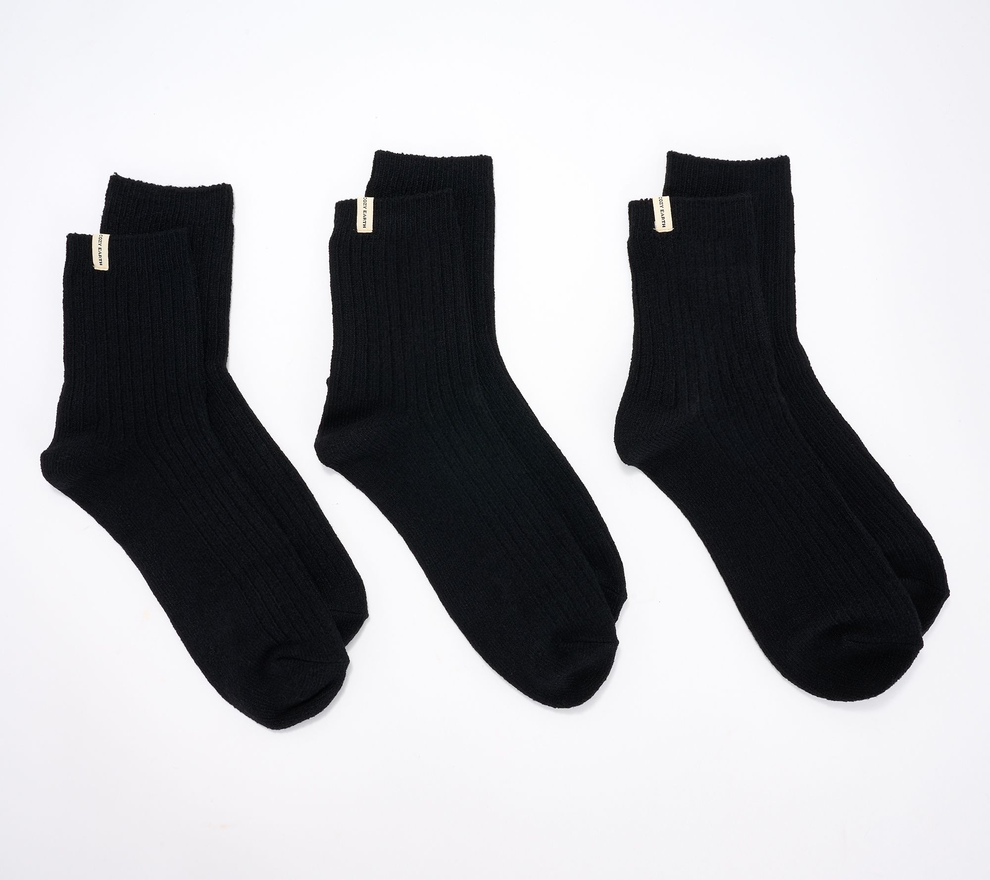 Cozy Earth The Plush Modern Crew Socks 3pk