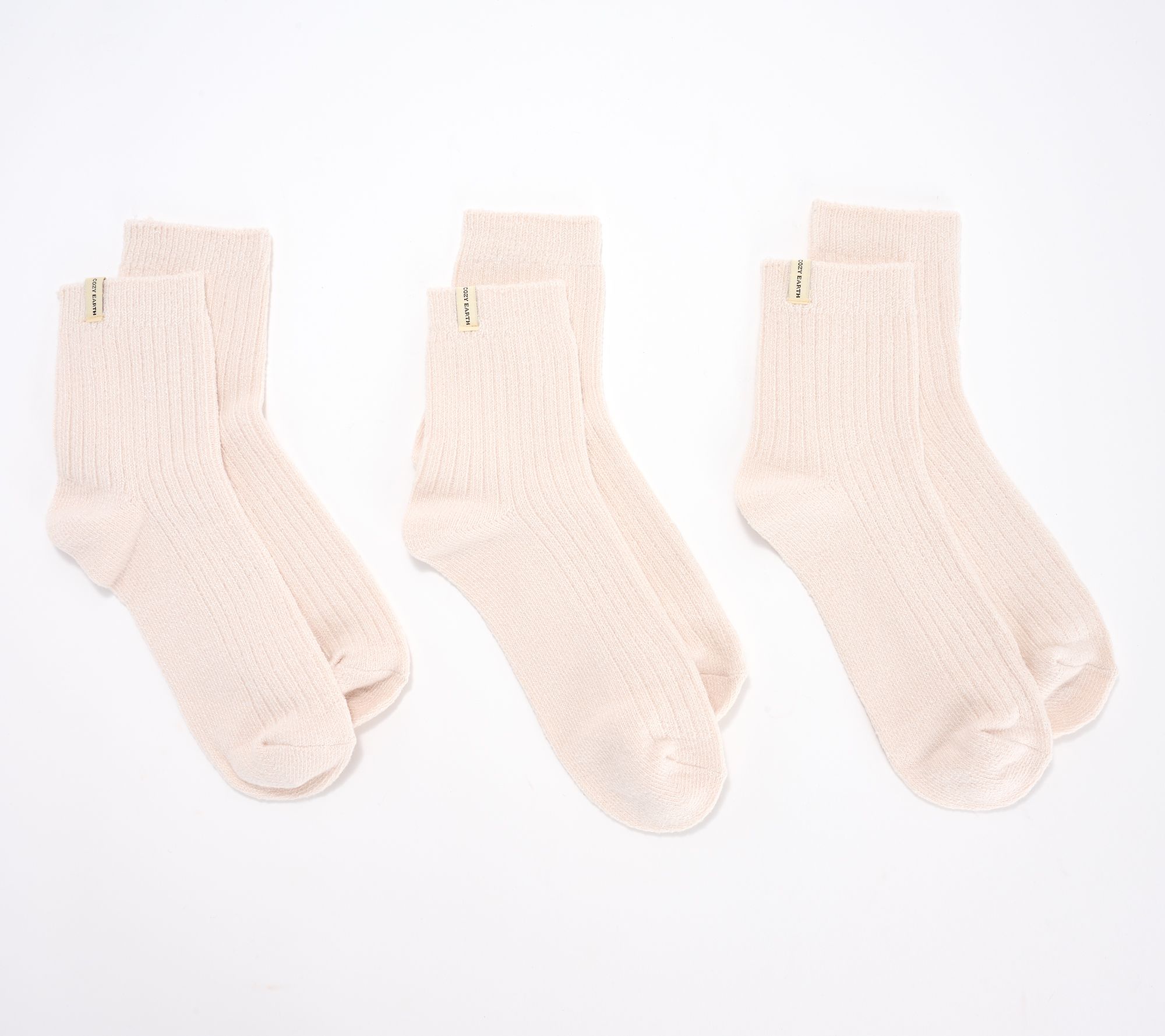 Cozy Earth The Plush Modern Crew Socks 3pk