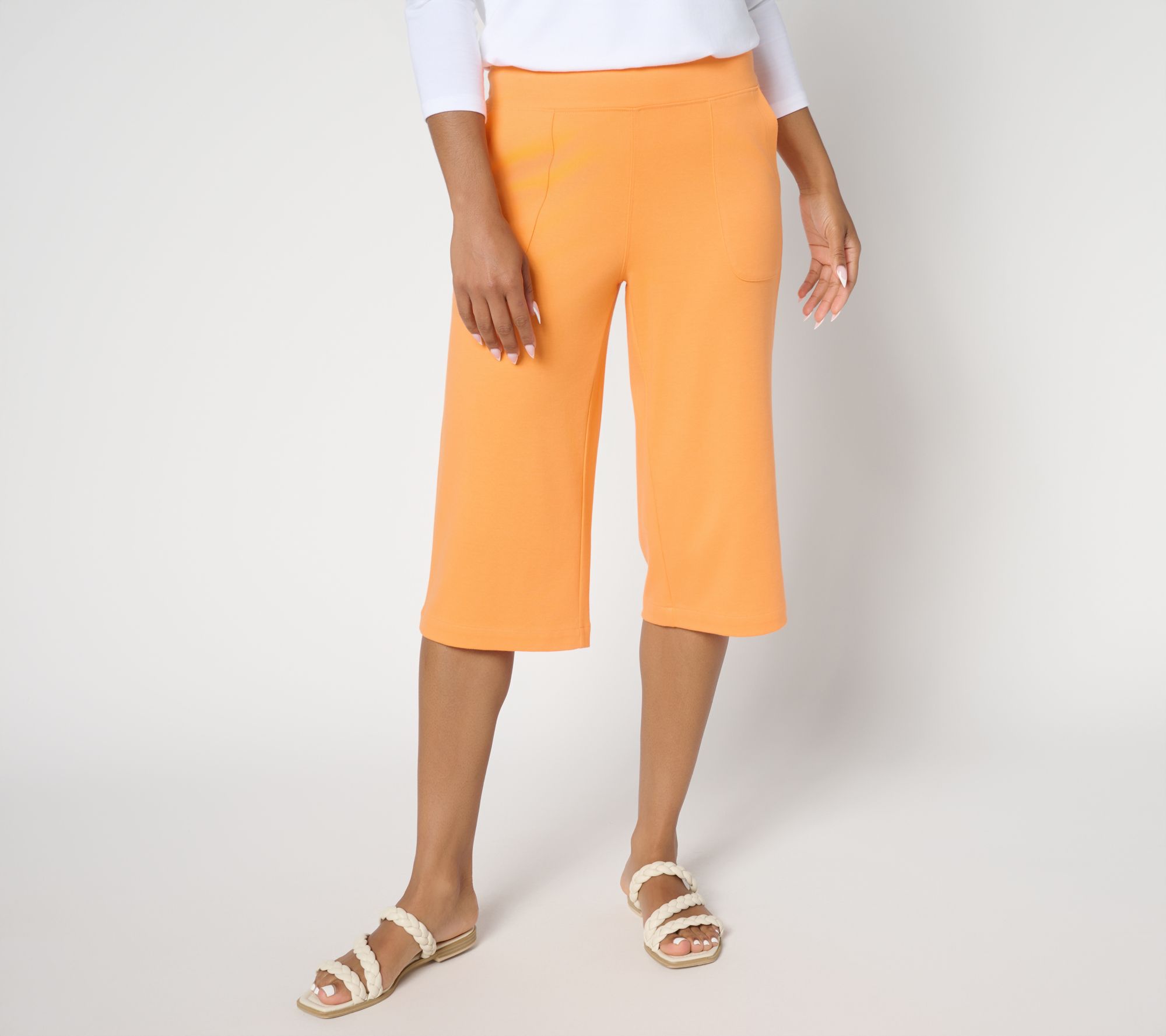 Isaac Mizrahi Live! Regular Essentials Pima Flex Skimmer Pants