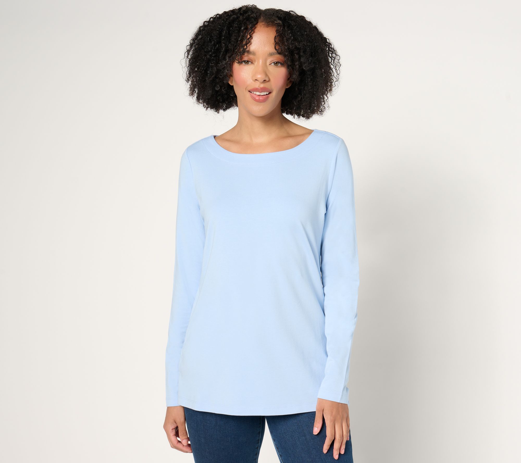 "As Is" Belle by Kim Gravel Primabelle Knit Long Sleeve Boatneck Top