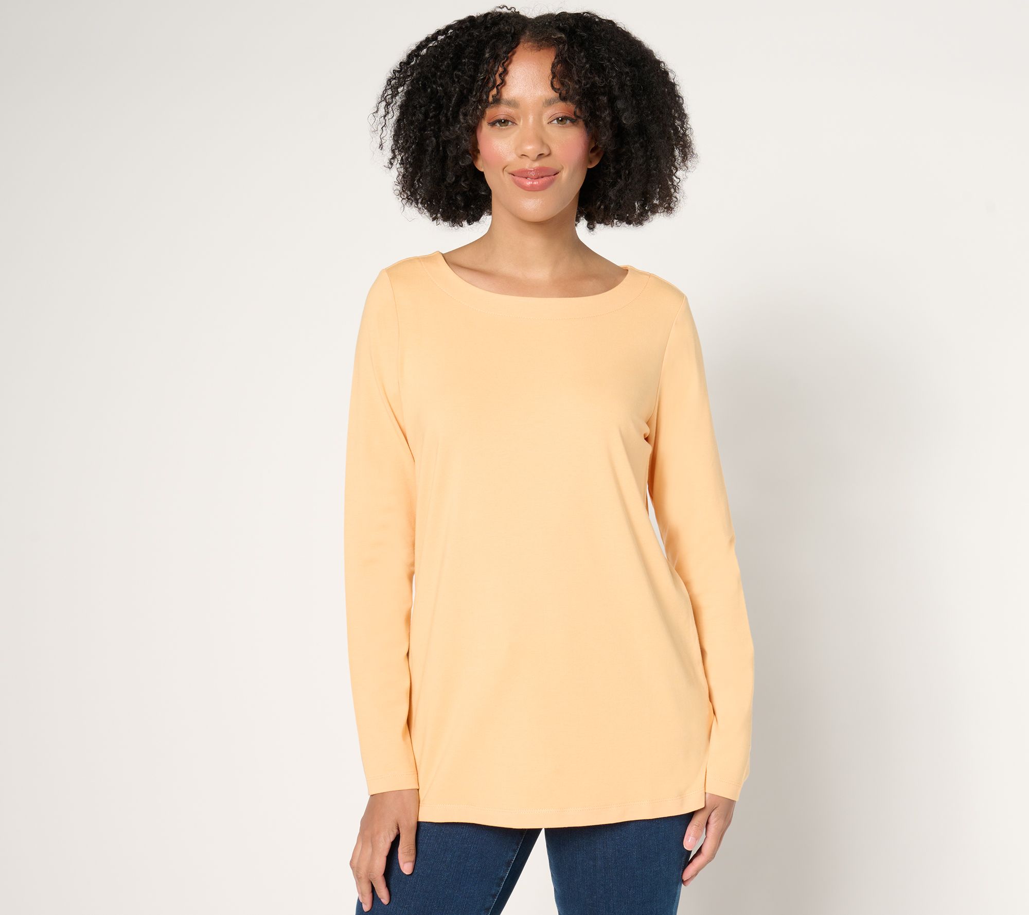 "As Is" Belle by Kim Gravel Primabelle Knit Long Sleeve Boatneck Top