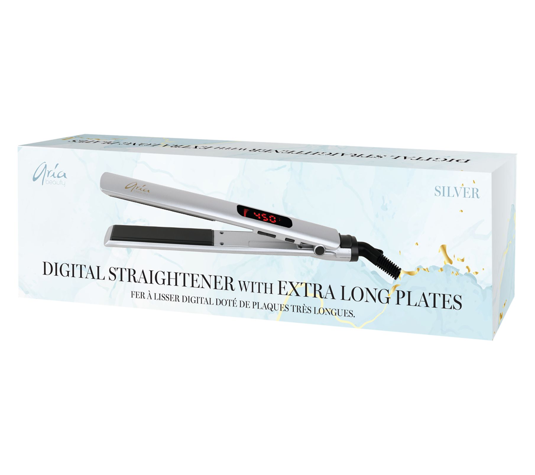 Aria Beauty 1" Digital Straightener with ExtraLong Plates