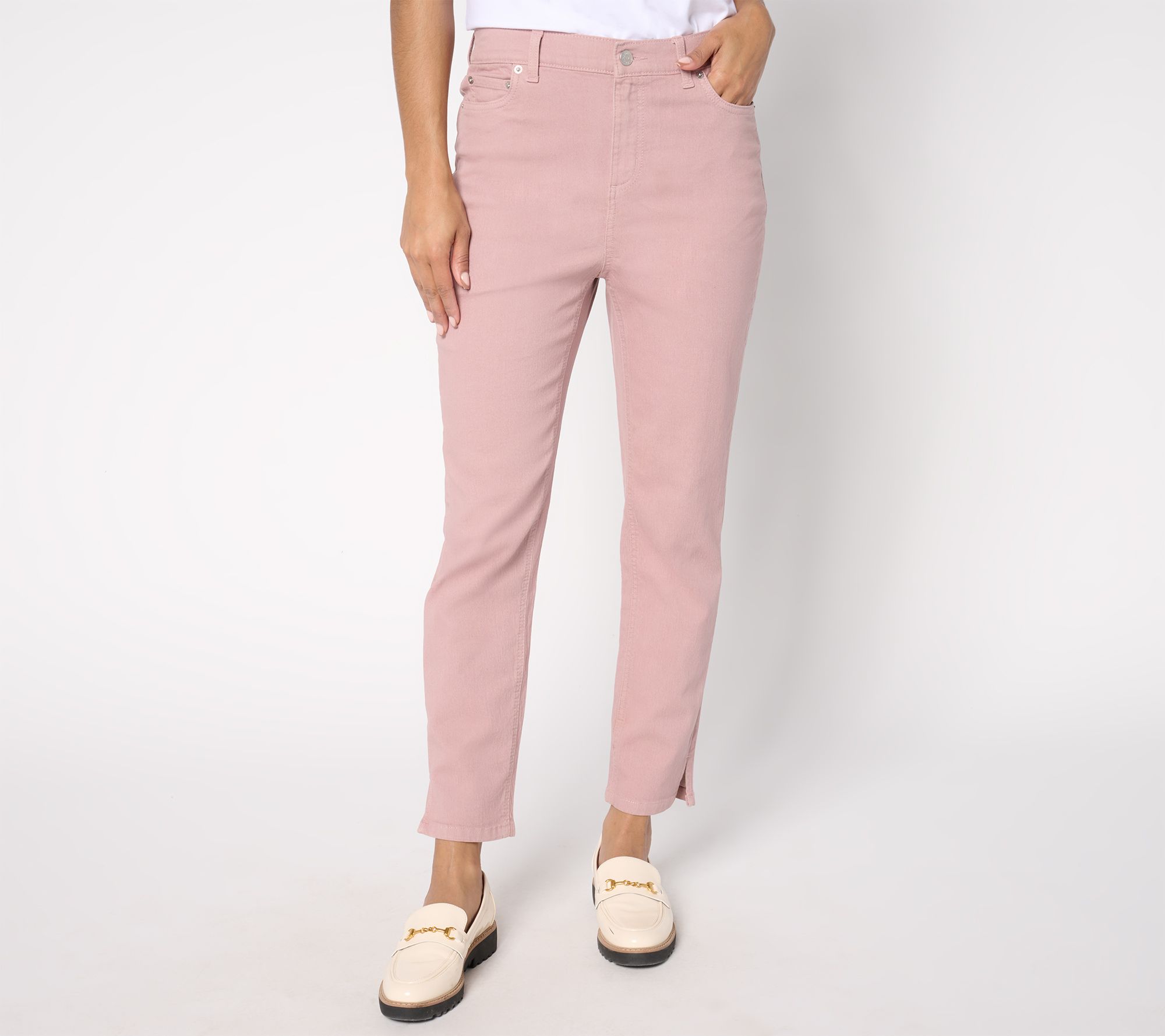 "As Is" Denim & Co. Regular Classic Stretch Color Ankle Jean