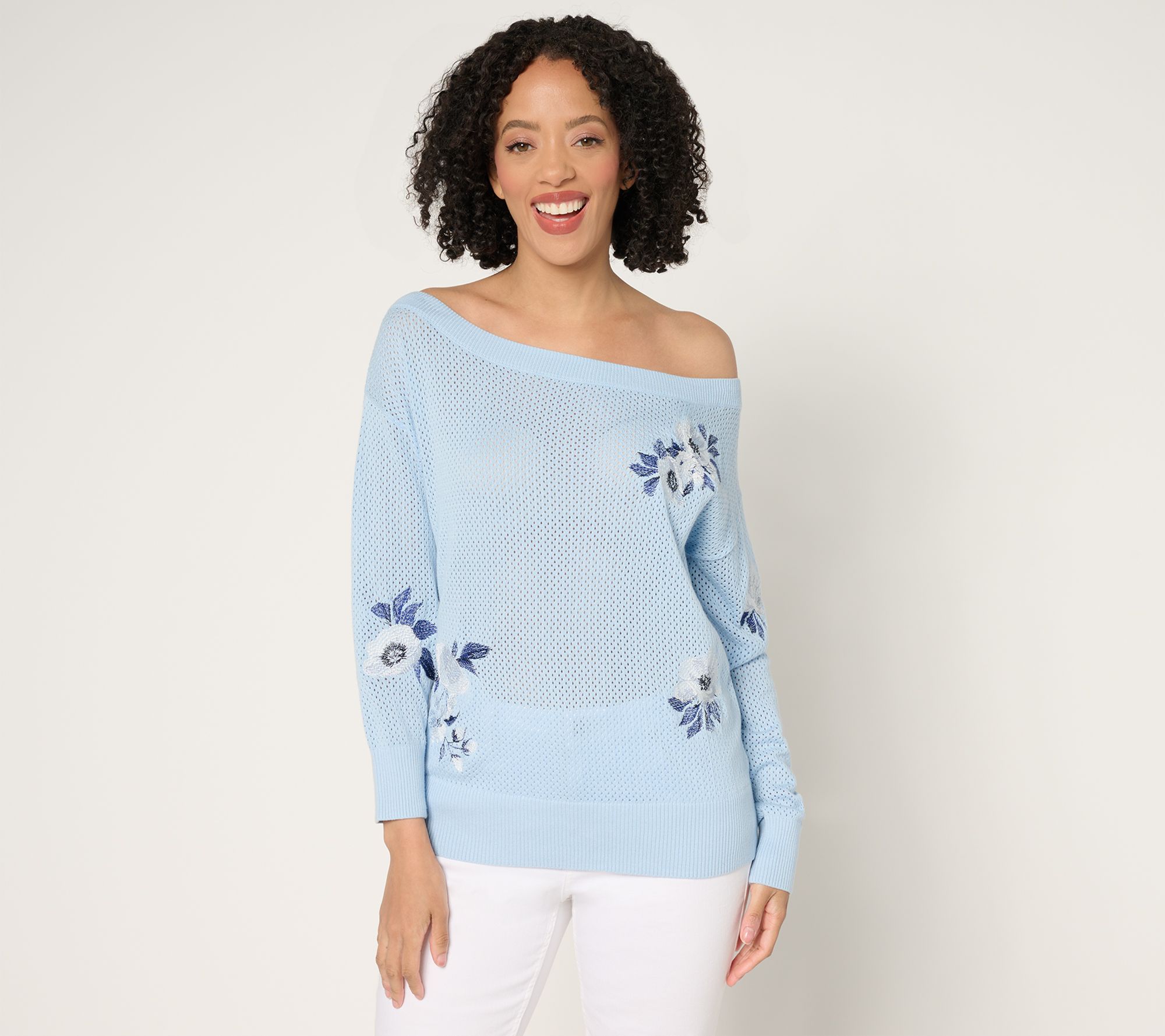 "As Is" BEAUTIFUL by Lawrence Zarian Floral Pullover