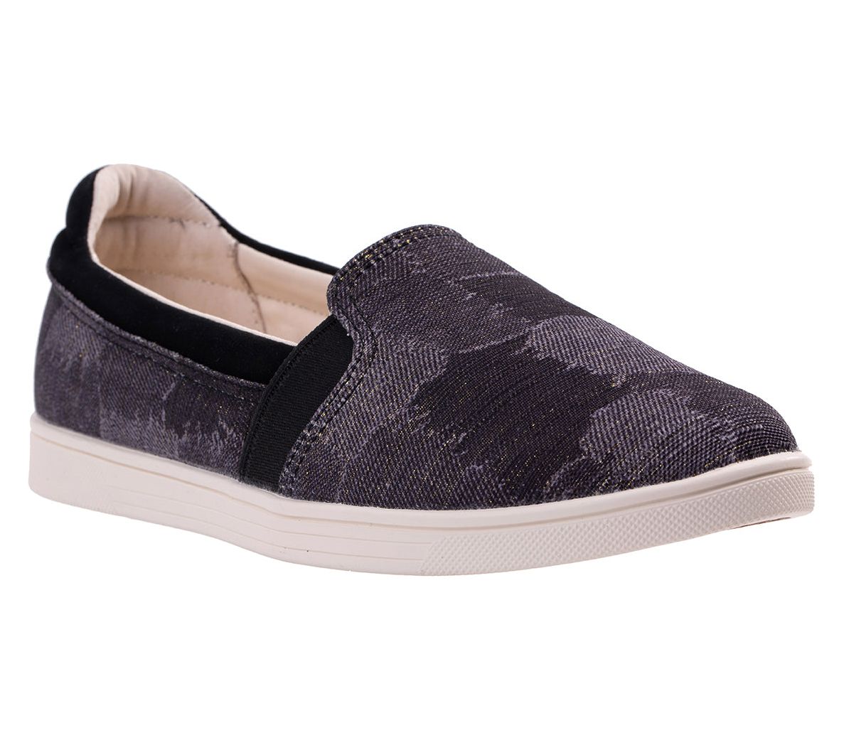 Revitalign Orthotic Stonewashed Denim Slip-Ons - Easton