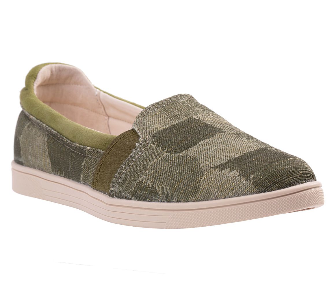 Revitalign Orthotic Stonewashed Denim Slip-Ons - Easton