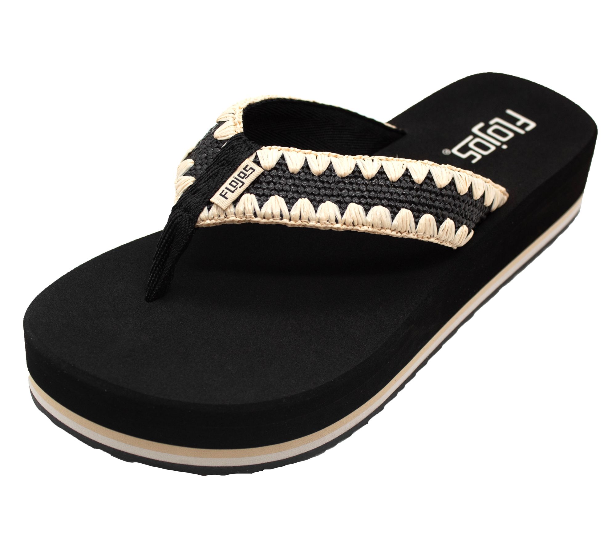 Flojos Breeze Raffia Thong Sandals