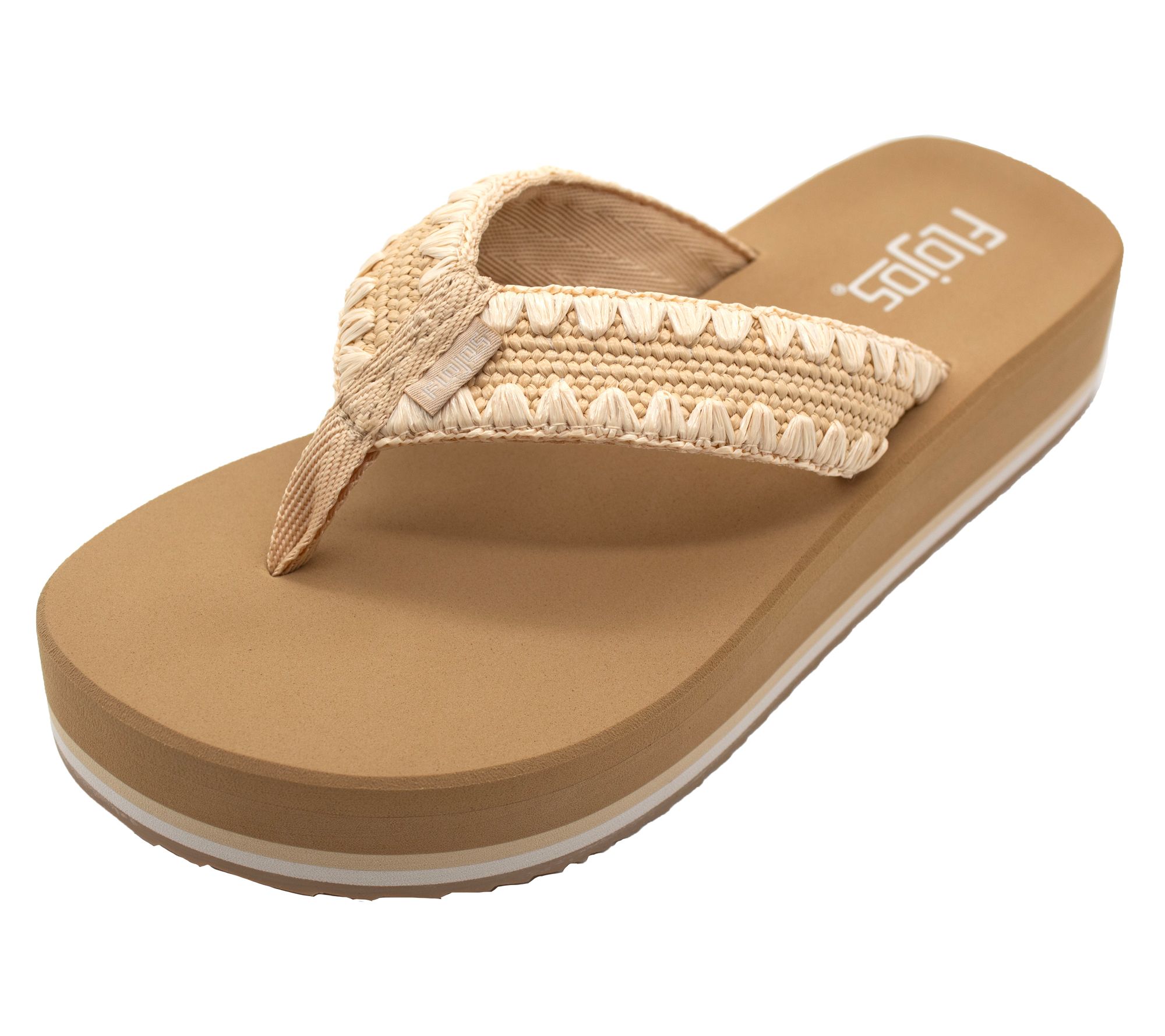 Flojos Breeze Raffia Thong Sandals
