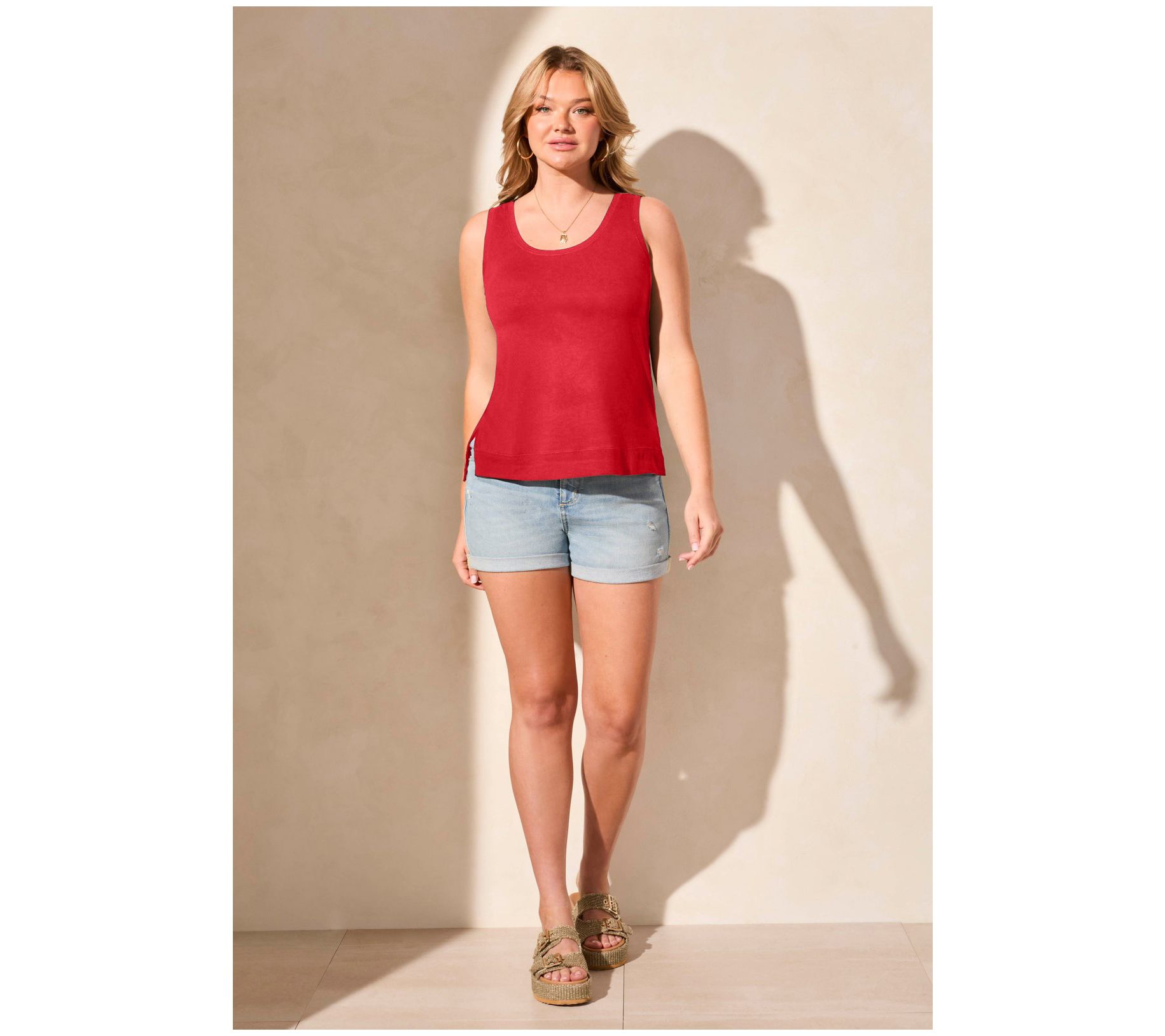 Tribal High-Low Tank Top