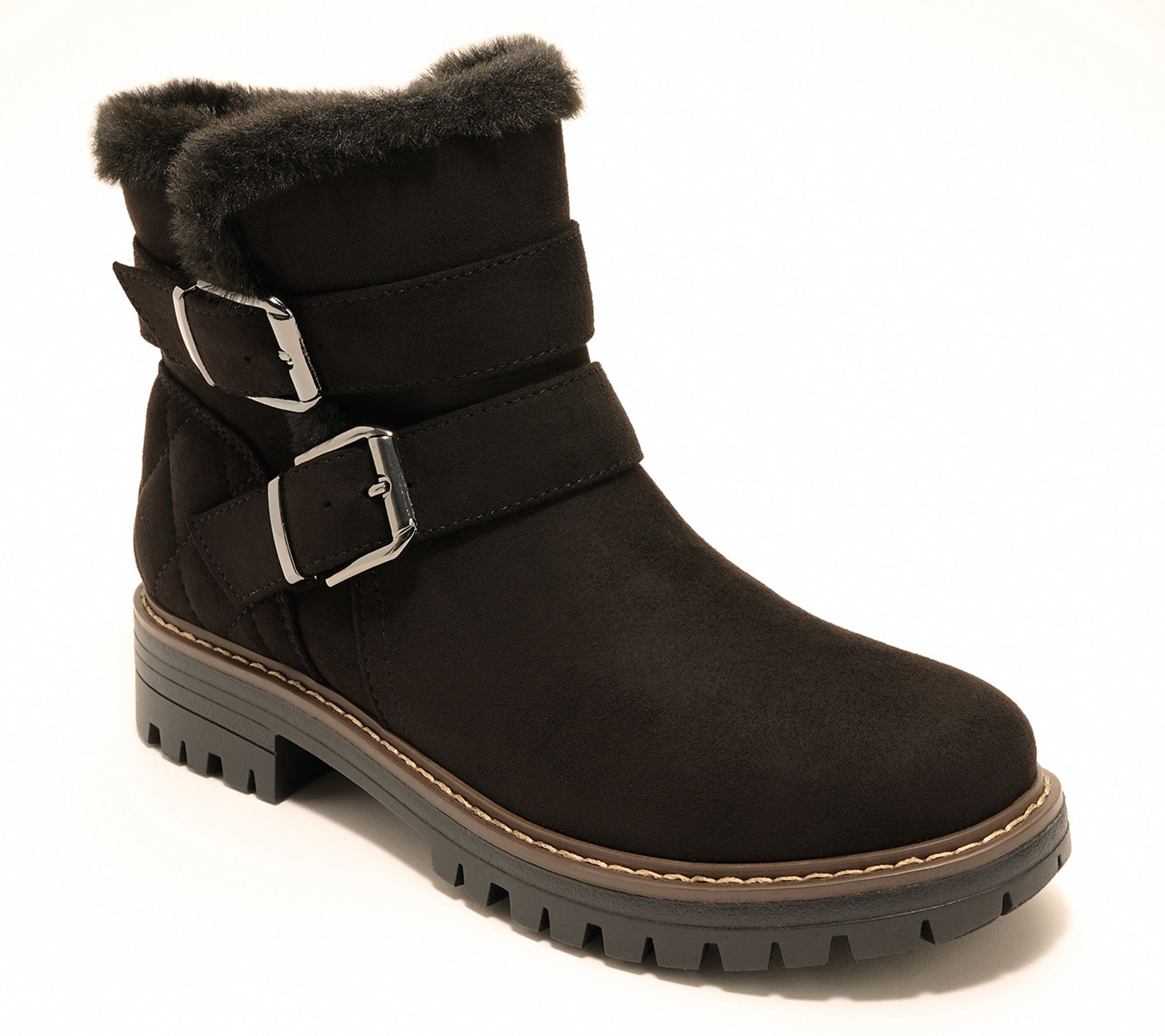 Cliffs by White Mountain Faux-Fur Ankle Boots - Marvin