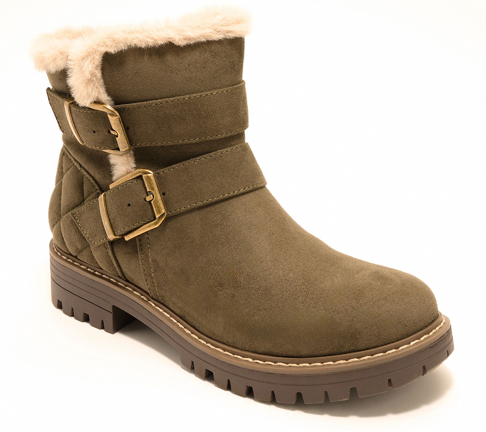 Cliffs by White Mountain Faux-Fur Ankle Boots - Marvin